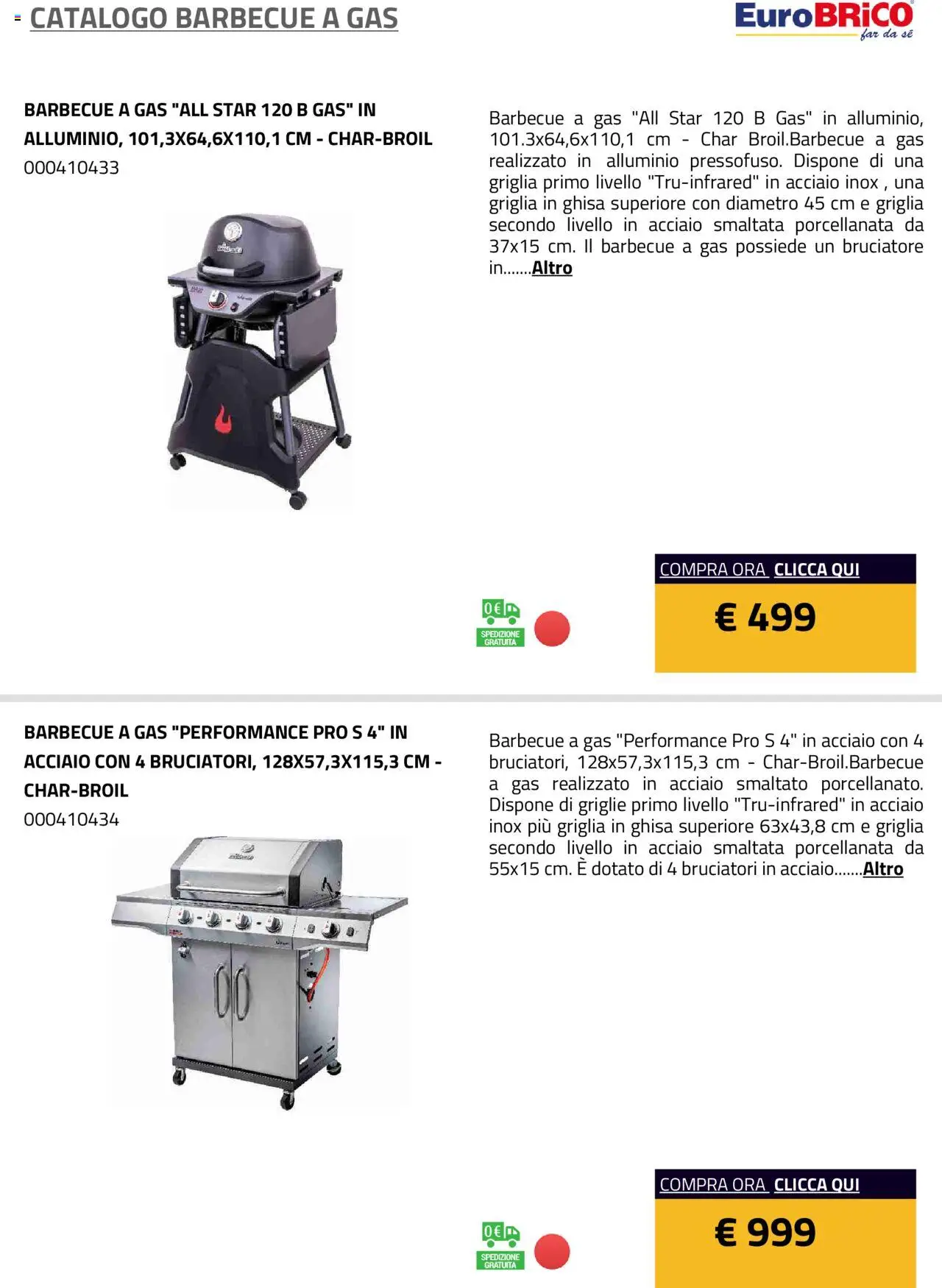 Eurobrico Barbecue a Gas catalogo - pagina 35 - valido dal 23/07/2025