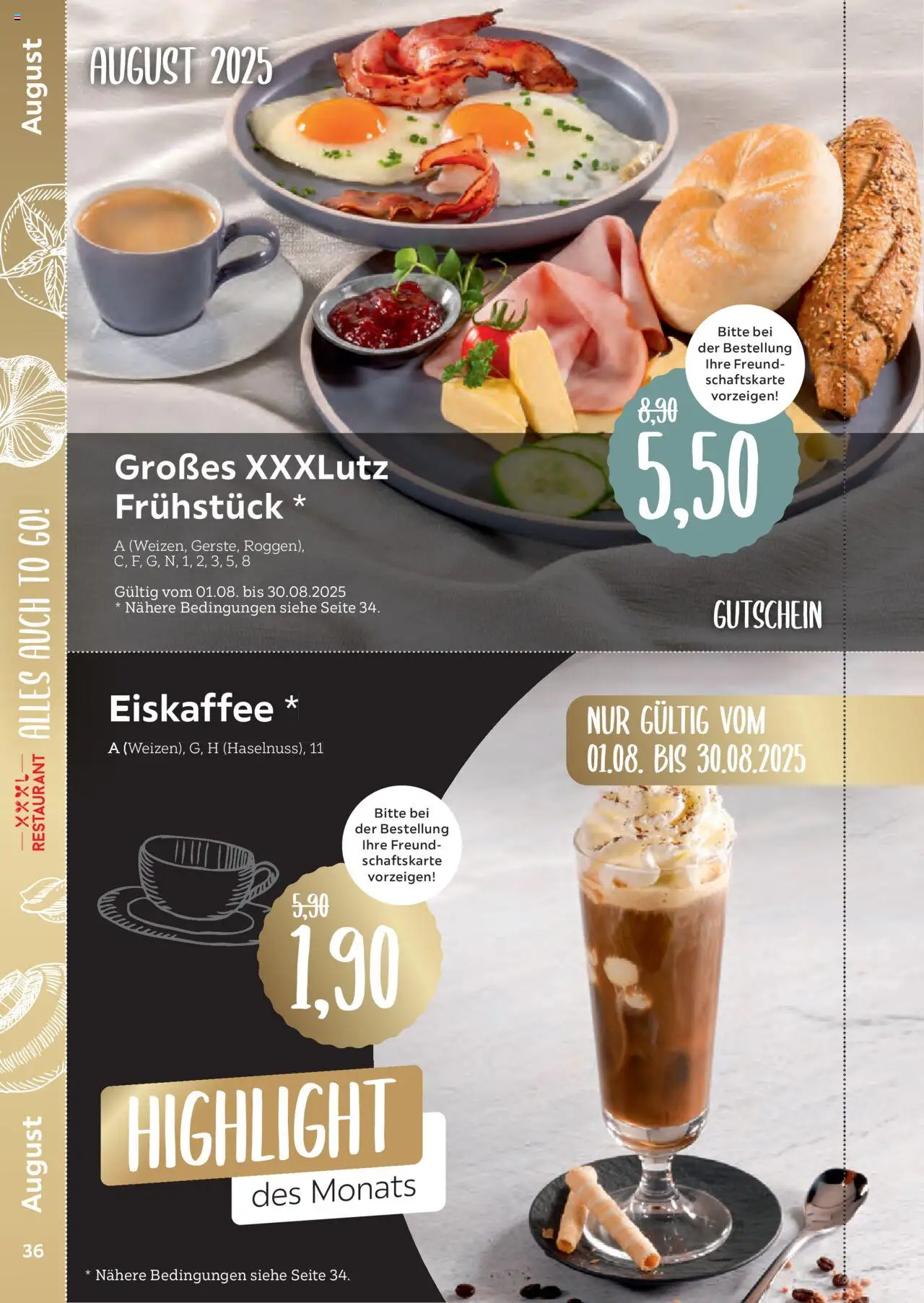 XXXL Lutz Freundschaftskartenjournal - Seite 36 - gültig ab 01.08.2025