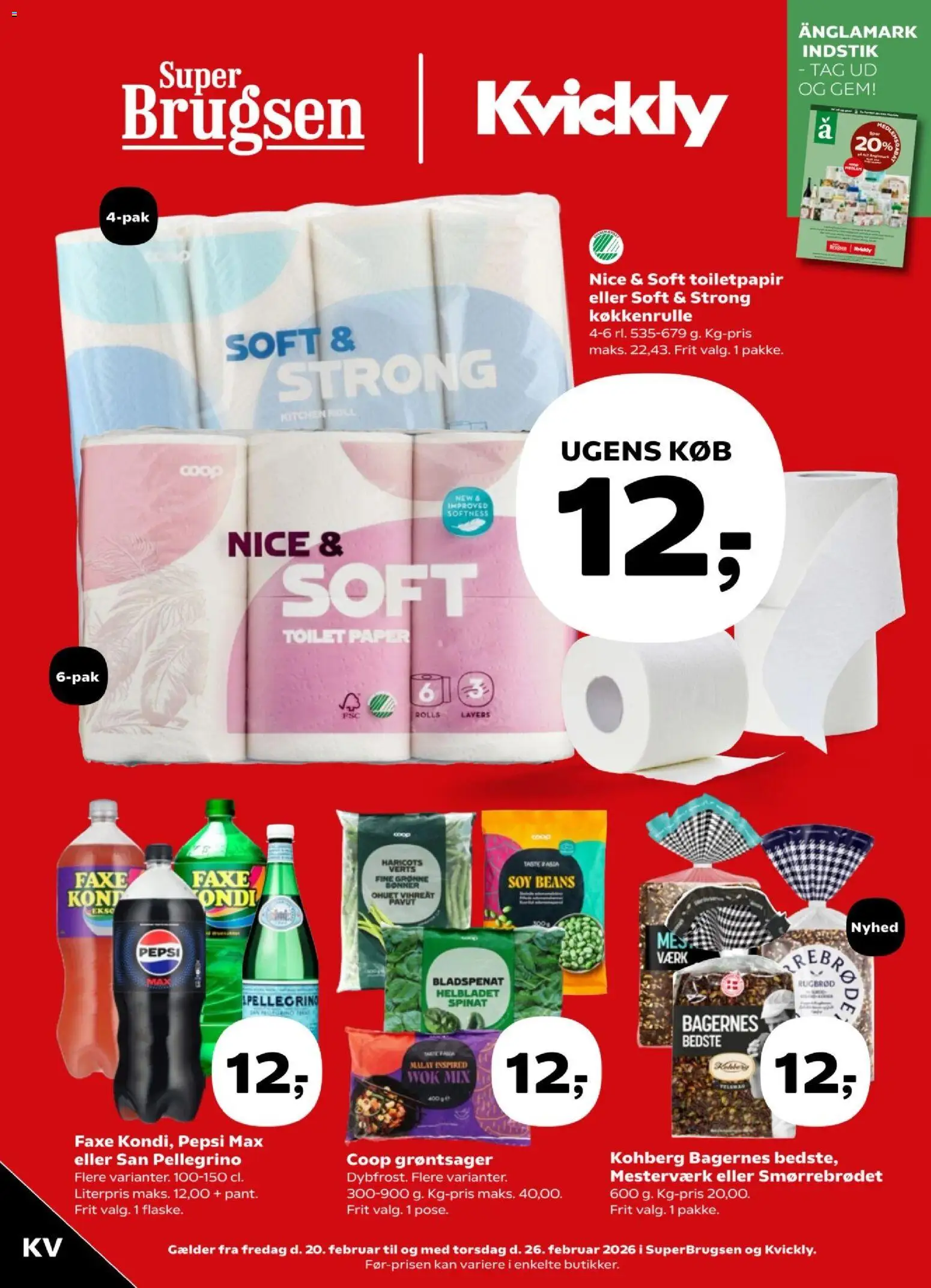 Kvickly - Tilbudsavis - side 1- gyldig fra 20/02/2026