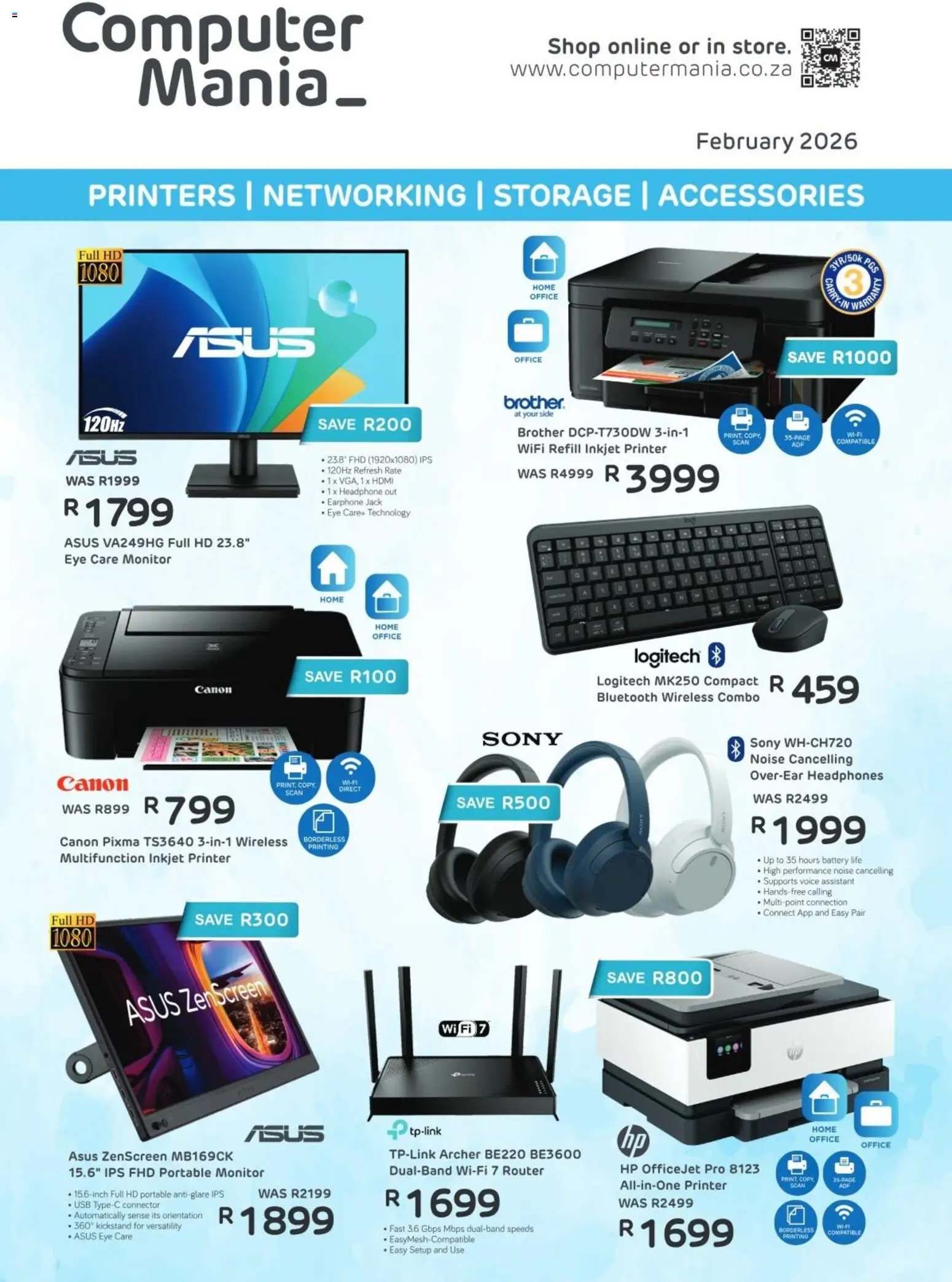 Computer Mania - Printer, Networking, Storage Accessories - page 1- valid from 01/02/2026