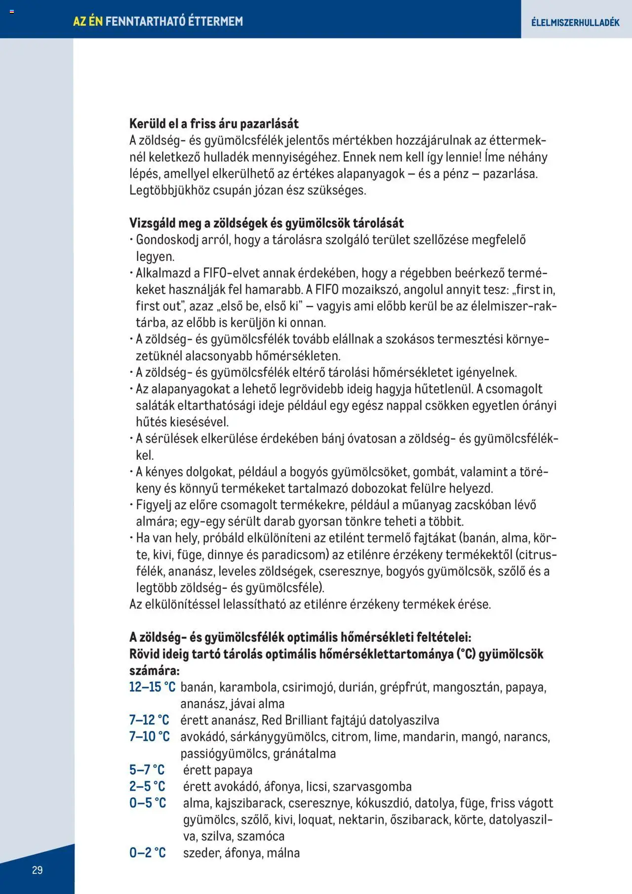 Metro - Fenntartható Gasztronómia booklet - 29oldal - érvényes 2023.06.07.-tól
