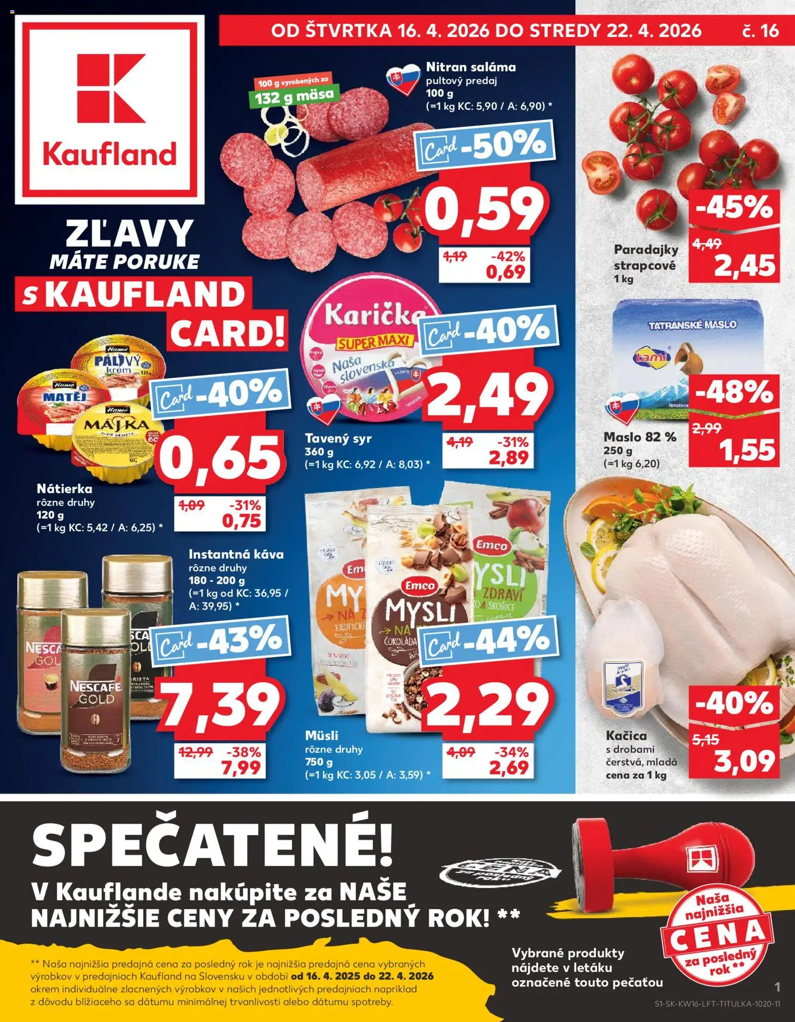 Kaufland leták - strana 1- platný od 16.04.2026