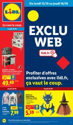 Aperçu LIDL catalogue les bonnes affaires Exclu Web valable à partir du 13/10/2025