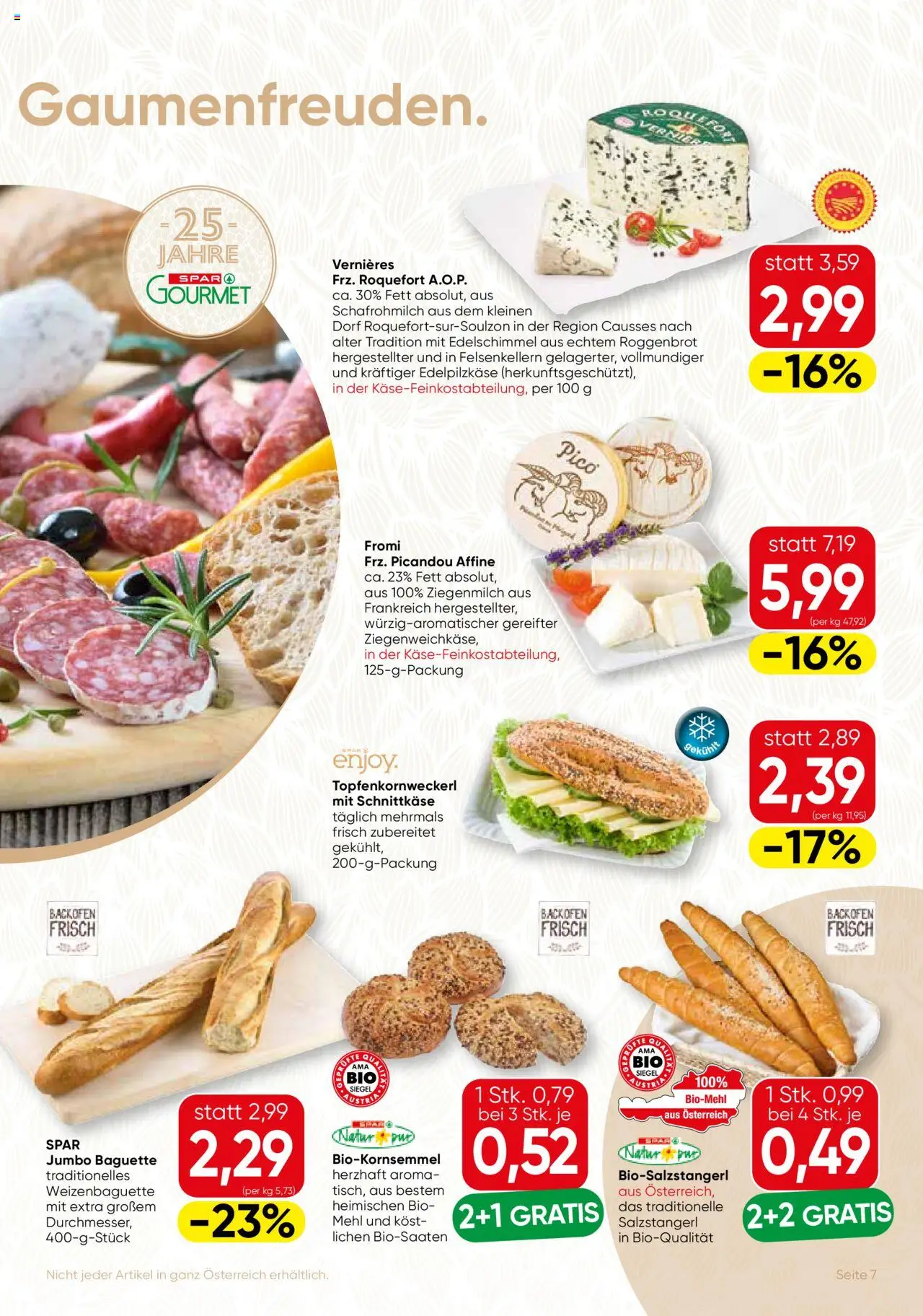 SPAR Gourmet Flugblatt - Seite 7- gültig ab 17.07.2025