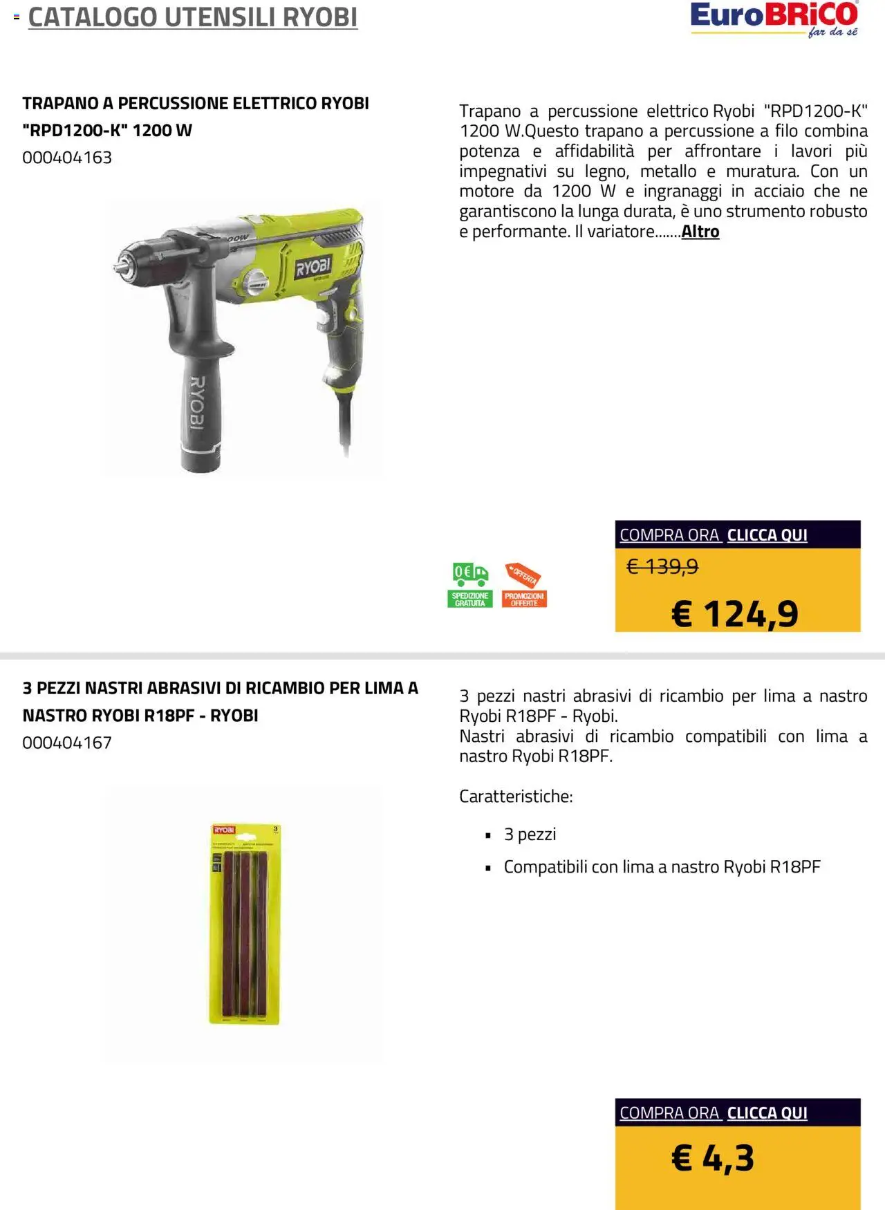 Eurobrico Utensili Ryobi catalogo - pagina 53 - valido dal 23/07/2025
