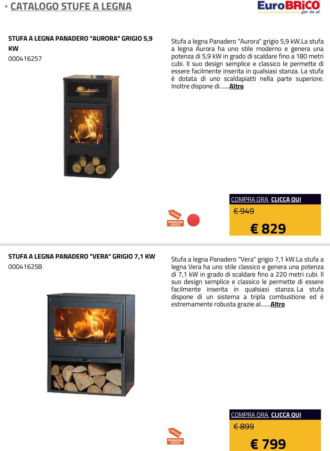 Eurobrico Stufe a Legna catalogo - pagina 18 - valido dal 23/07/2025