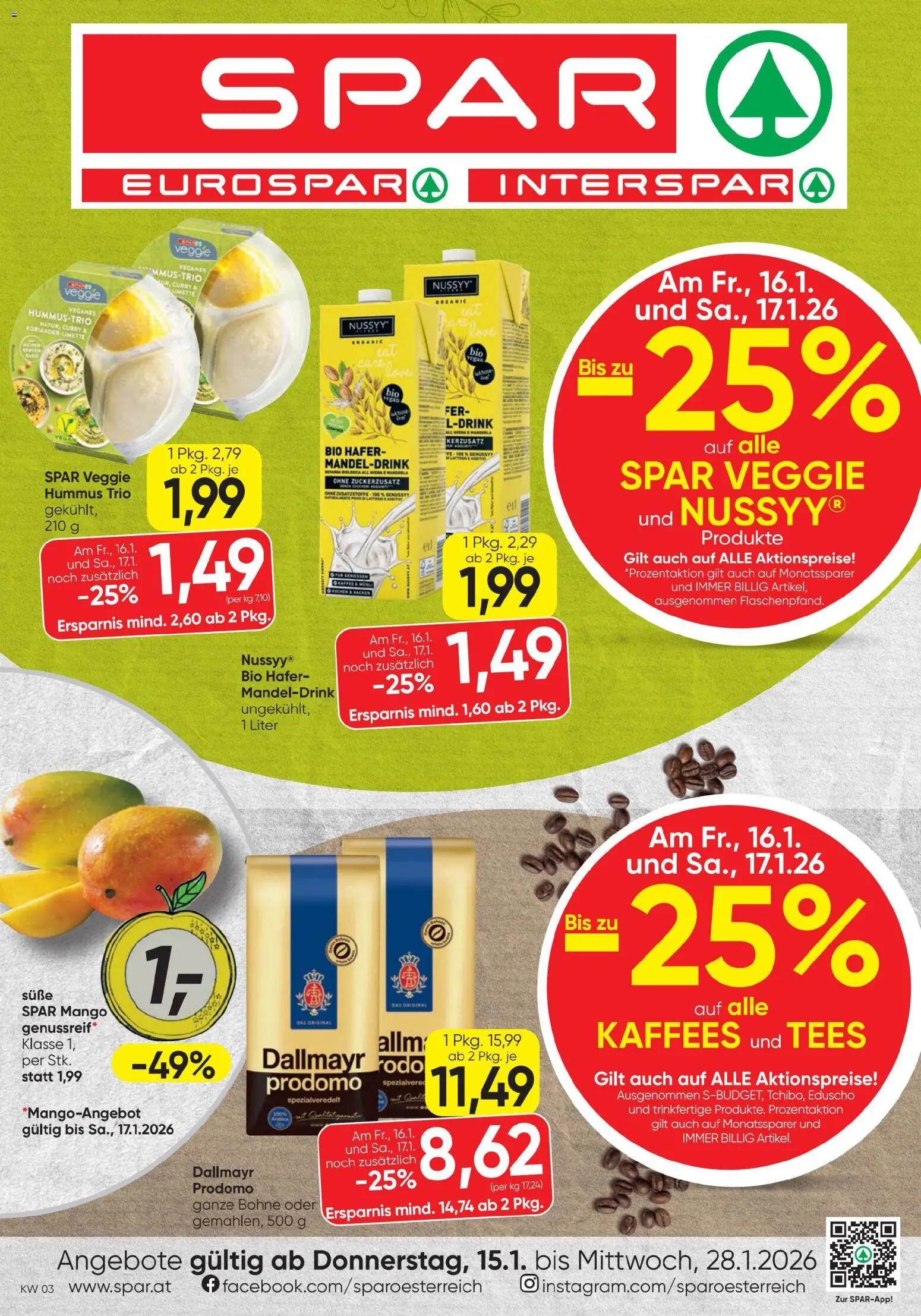 Spar Flugblatt - Seite 1- gültig ab 15.01.2026