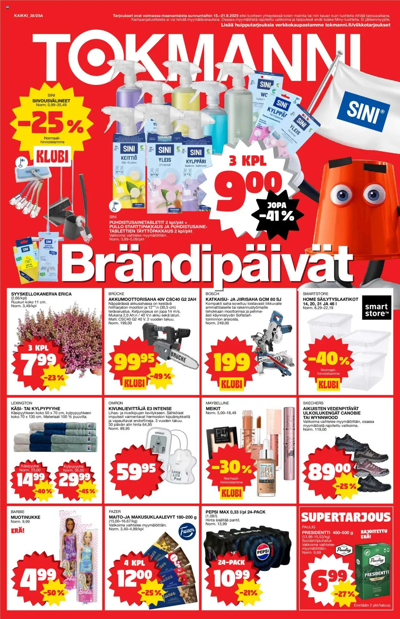 Tokmanni tarjoukset - sivu 1- voimassa alkaen 15/09/2025