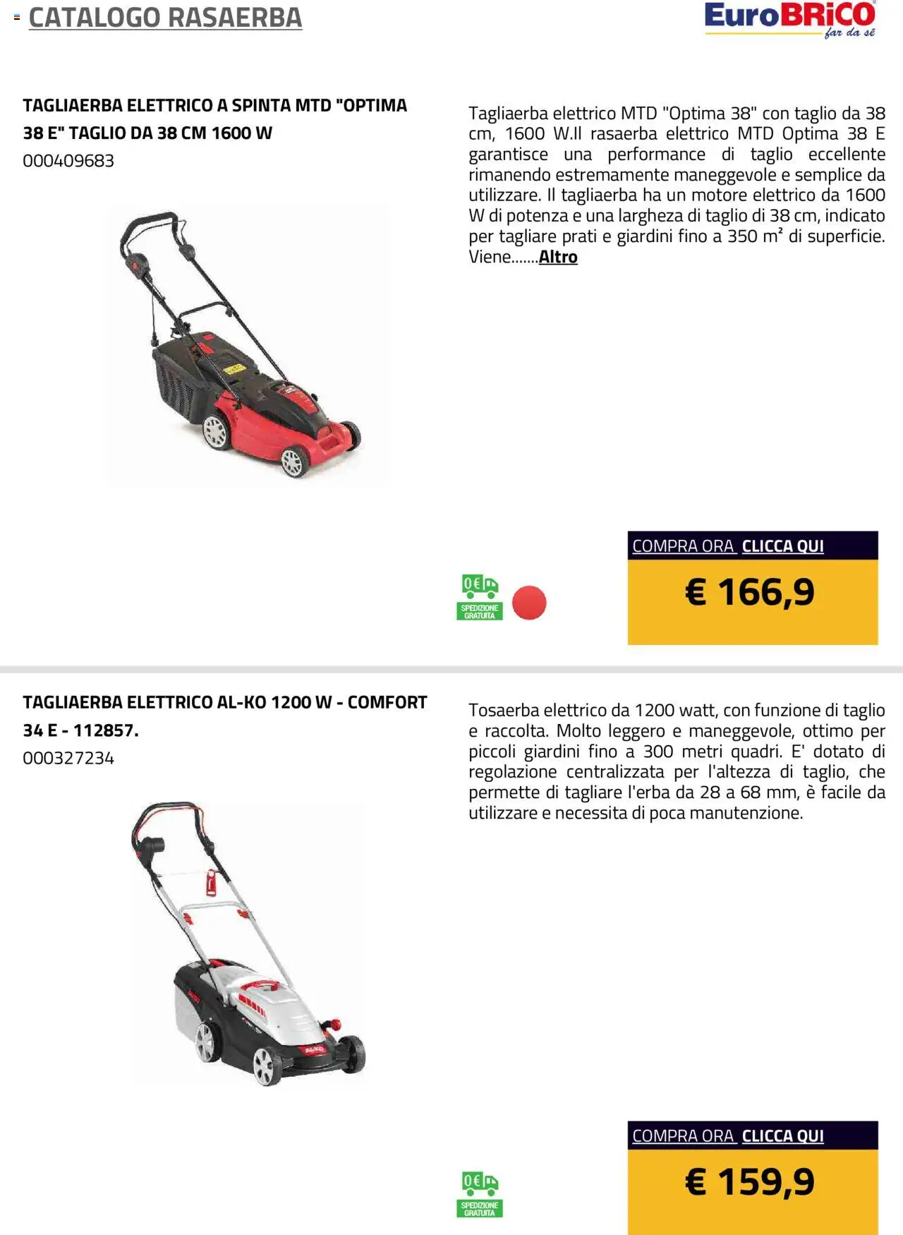 Eurobrico Rasaerba catalogo - pagina 40 - valido dal 23/07/2025