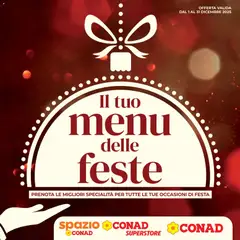 Anteprima Conad Menu delle Feste catalogo valida dal 01/12/2025