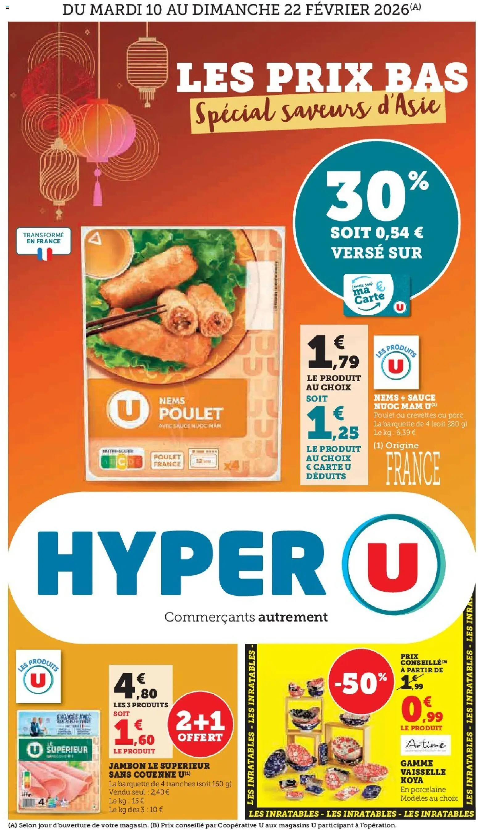 Hyper U catalogue - page 1 - valable à partir du 10/02/2026