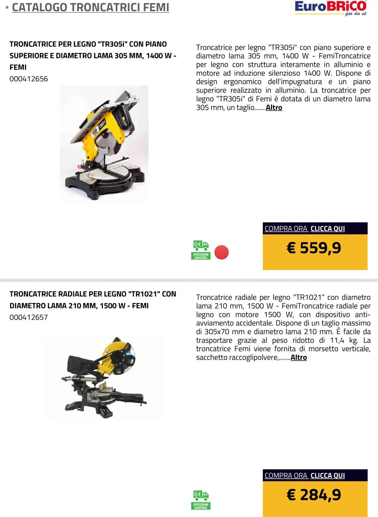 Eurobrico Troncatrici Femi catalogo - pagina 8 - valido dal 23/07/2025
