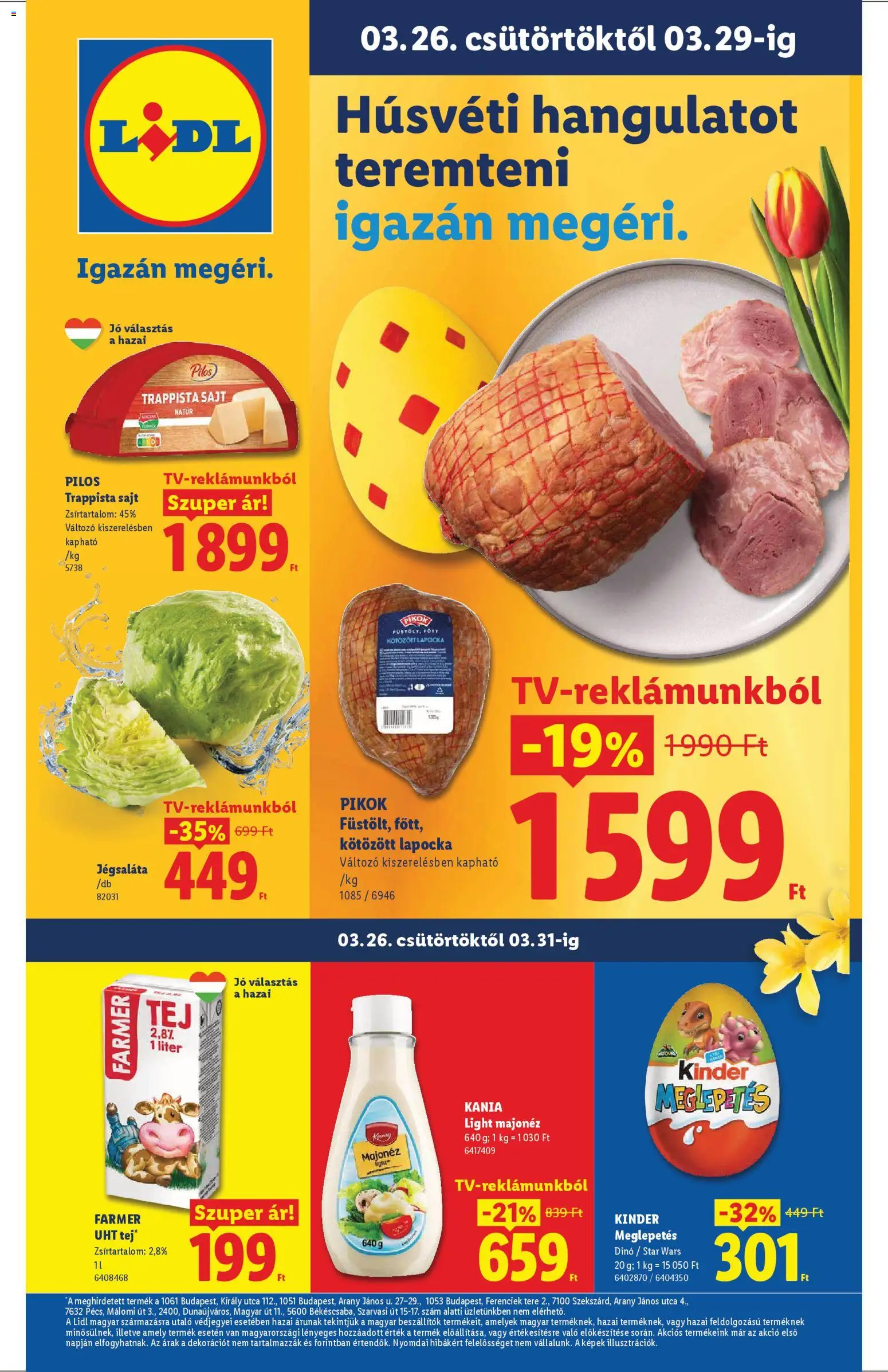 Lidl akciós újság - 1oldal - érvényes 2026.03.26.-tól