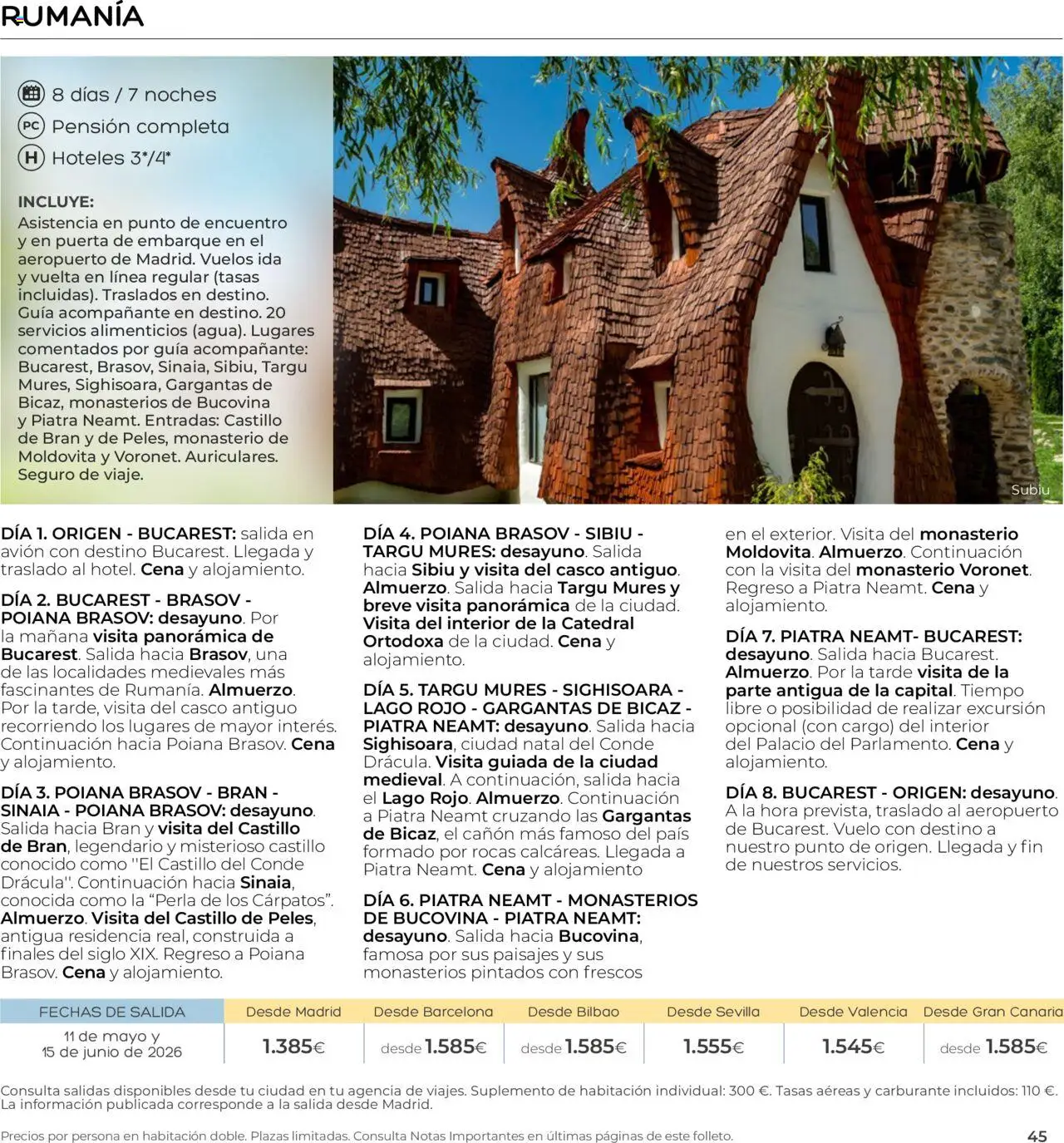 Viajes El Corte Inglés - Club de Vacaciones - Vacaciones Económicas Personalizado - Página de 45 - Válido desde 01/09/2025