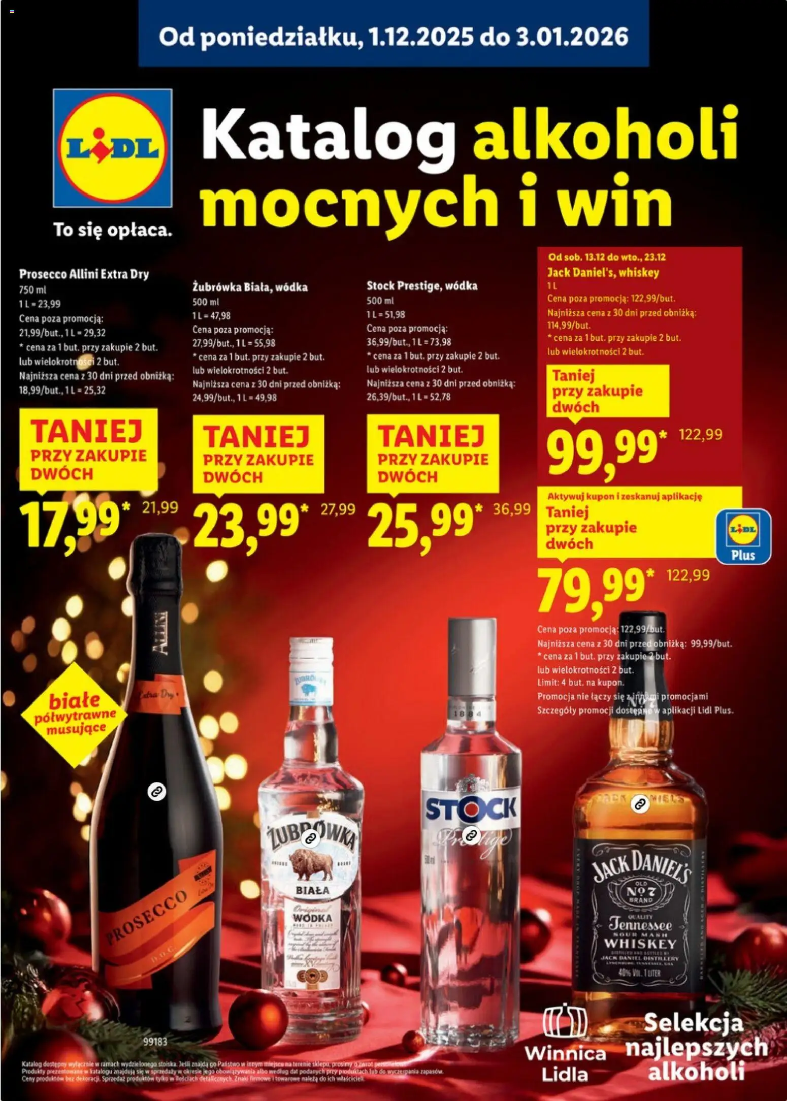 Lidl Katalog alkoholi mocnych i win - strona 1- ważny od 01.12.2025