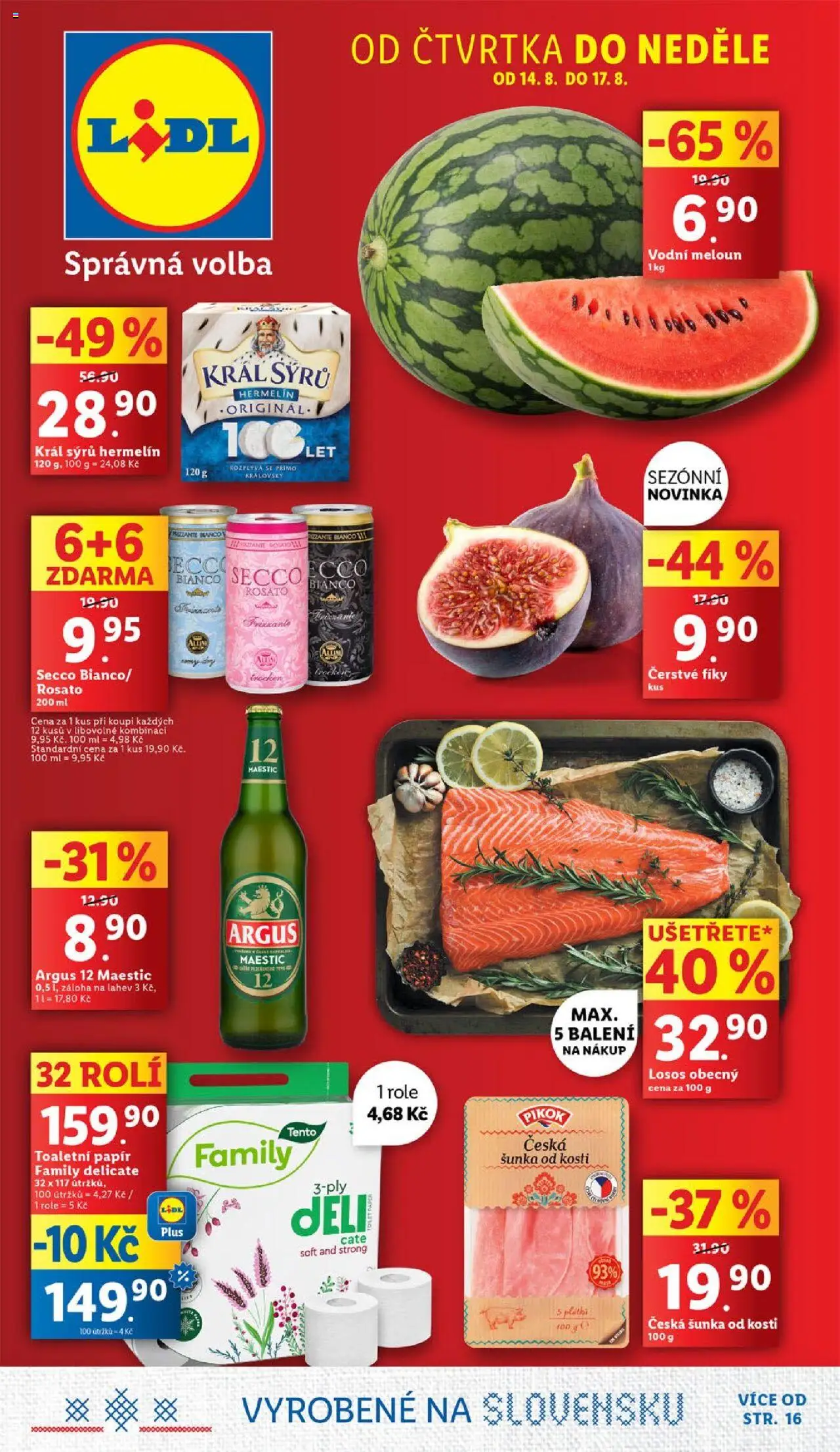 Lidl leták - strana 1- platný od 14.08.2025