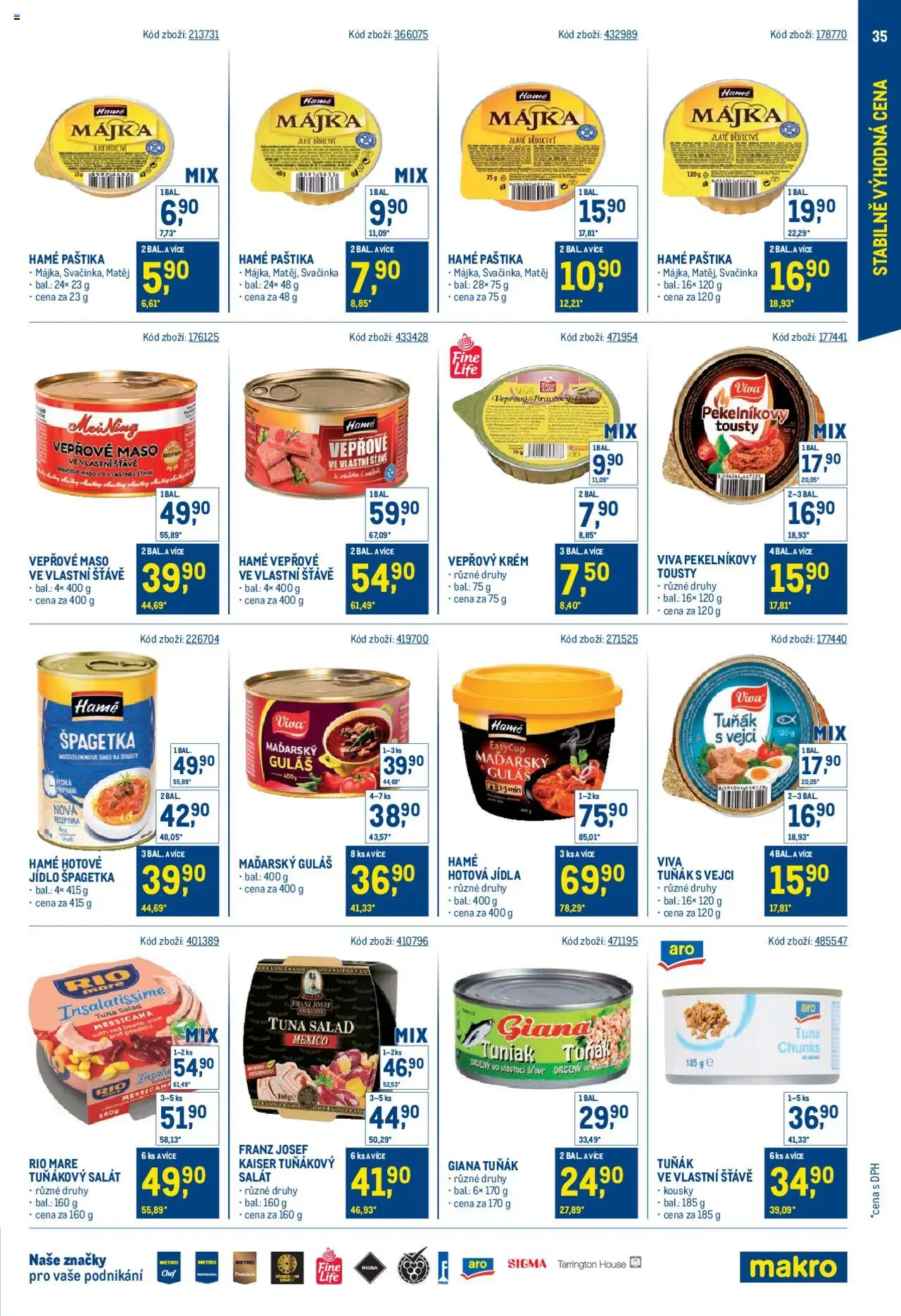 Makro leták - Stabilně výhodná cena - maloobchod - strana 35- platný od 21.05.2025