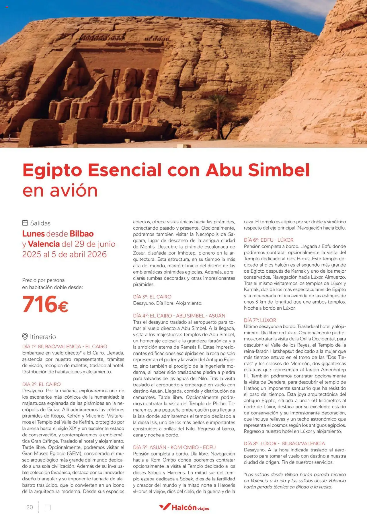 Halcón Viajes Egipto - Página de 20 - Válido desde 01/07/2025