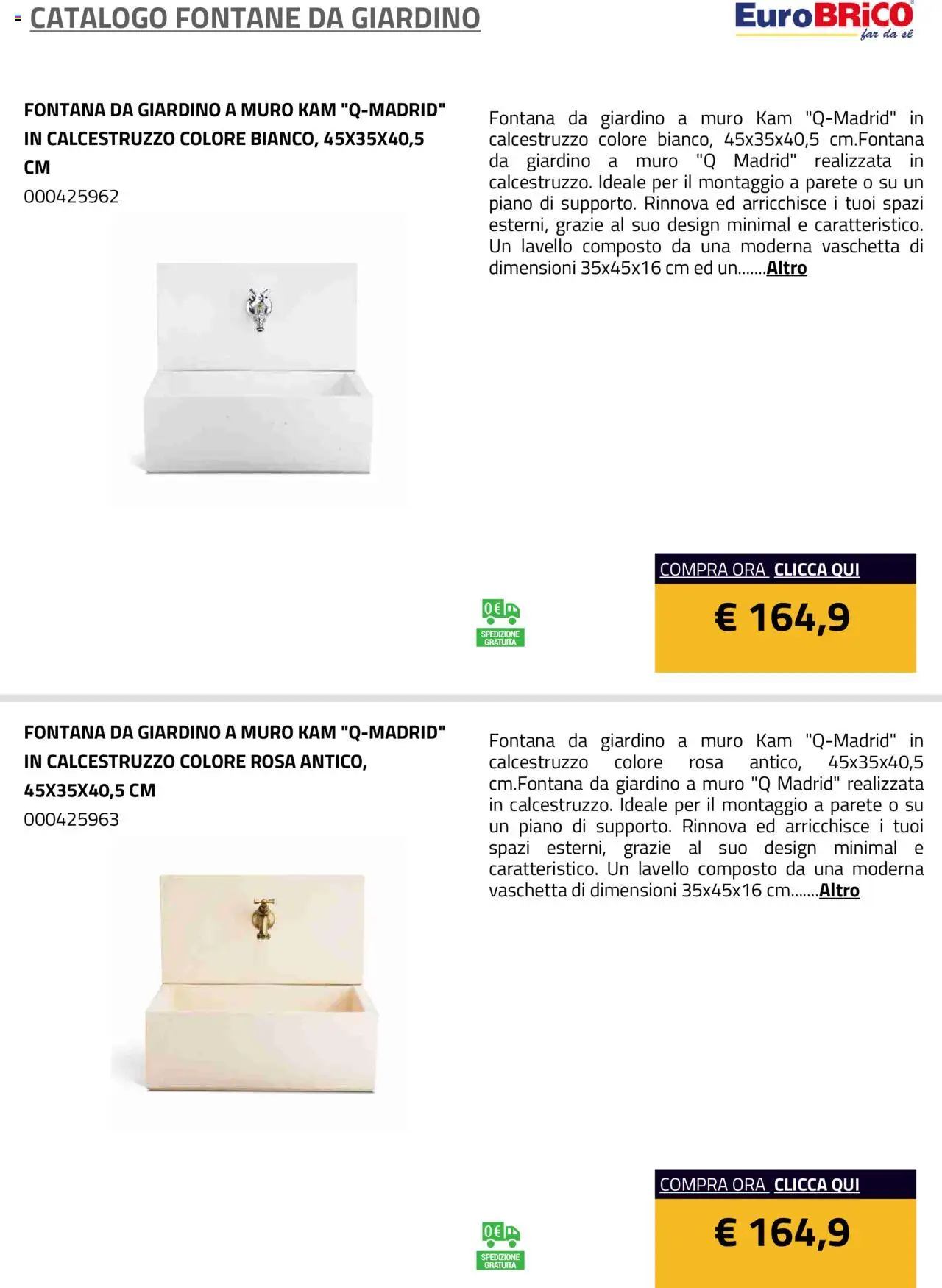Eurobrico Fontane da Giardino catalogo - pagina 15 - valido dal 23/07/2025