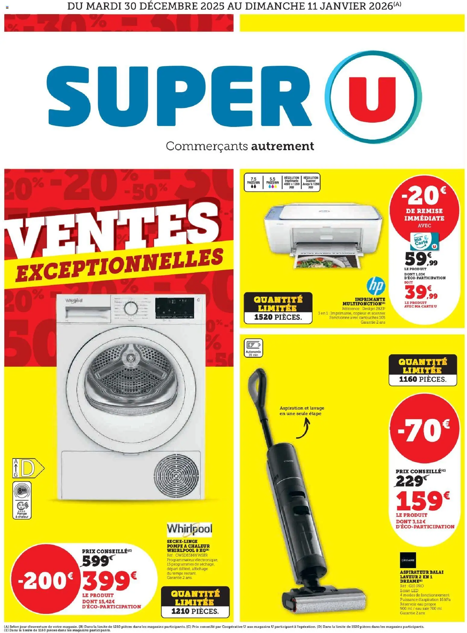 Super U - Ventes exceptionnelles ! - page 1 - valable à partir du 30/12/2025