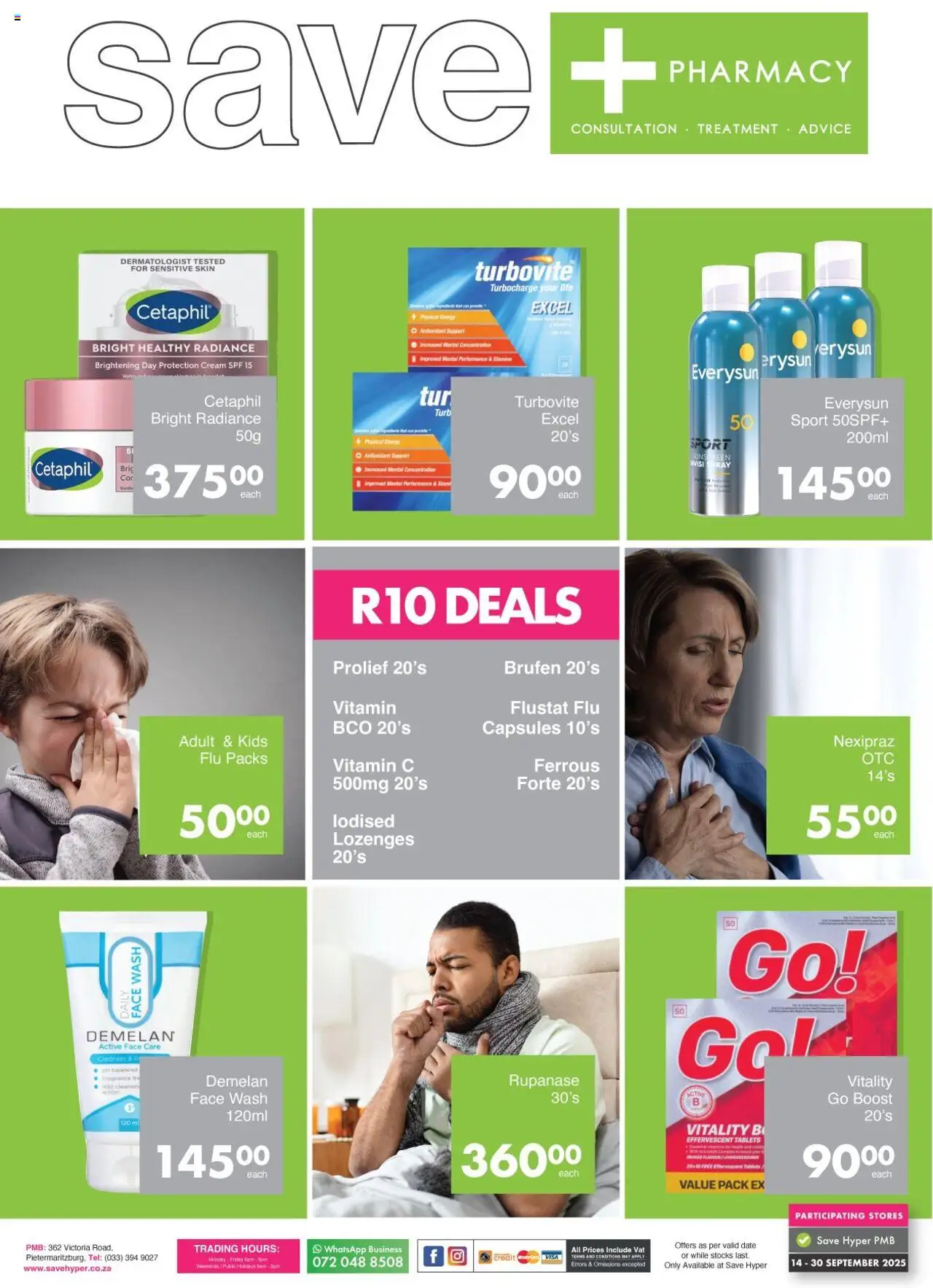 Save Pharmacy Specials - page 1- valid from 14/09/2025