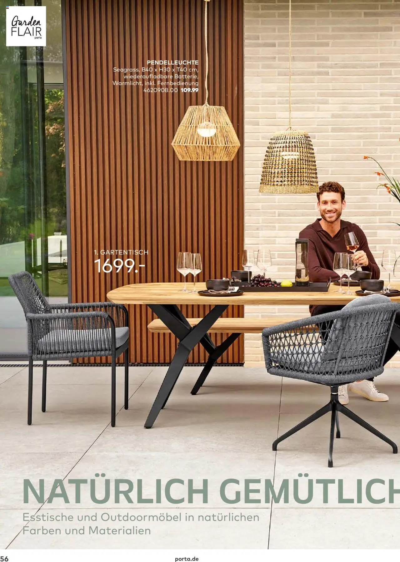 Porta! - Outdoor - Gartenmöbelkatalog 2025 - Seite 56 - gültig ab 02.03.2025
