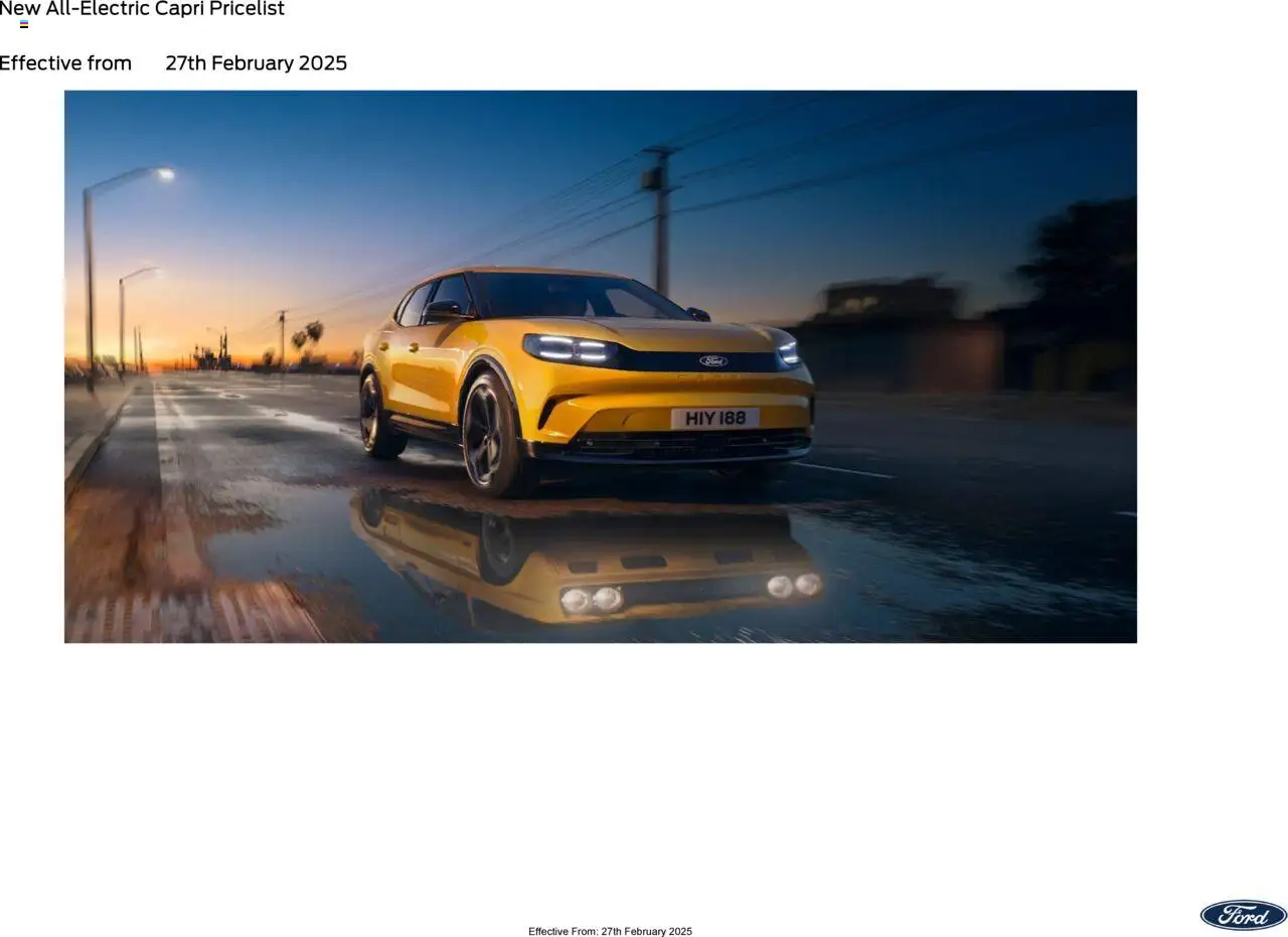 Ford - All-Electric Capri - page 1- valid from 27/02/2025