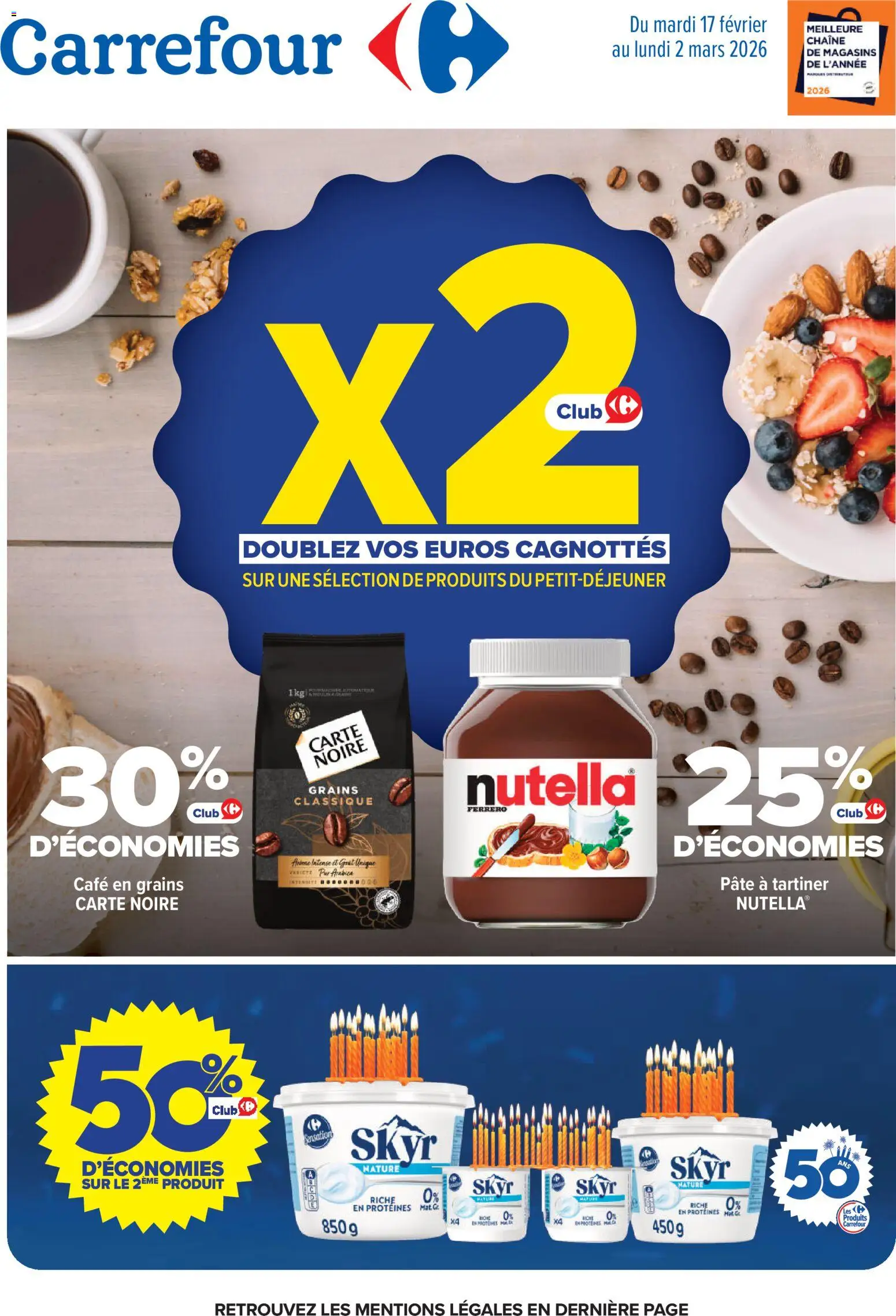Carrefour catalogue semaine 8 - page 1 - valable à partir du 17/02/2026