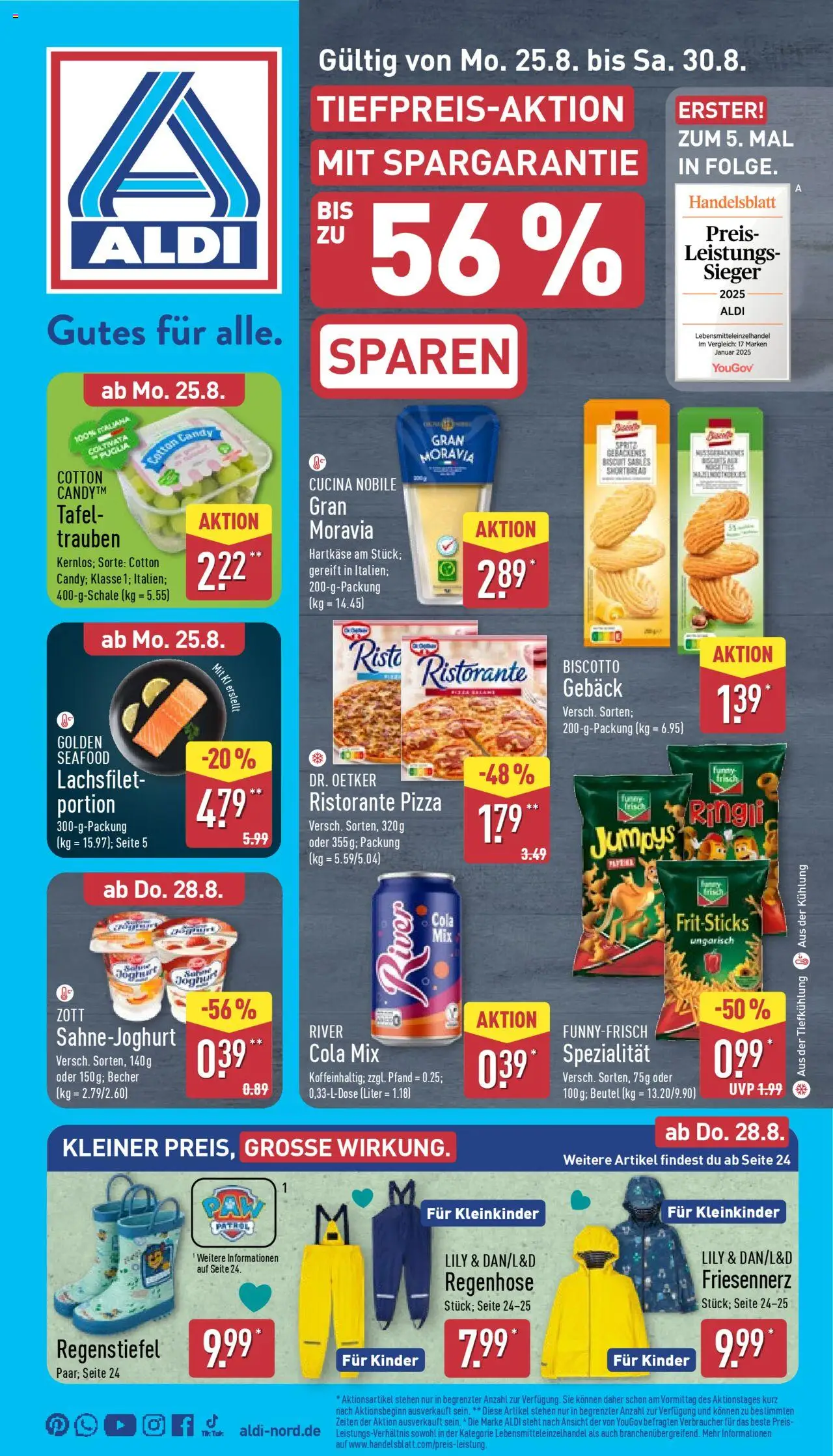 Aldi Prospekt 	 - Seite 1 - gültig ab 25.08.2025