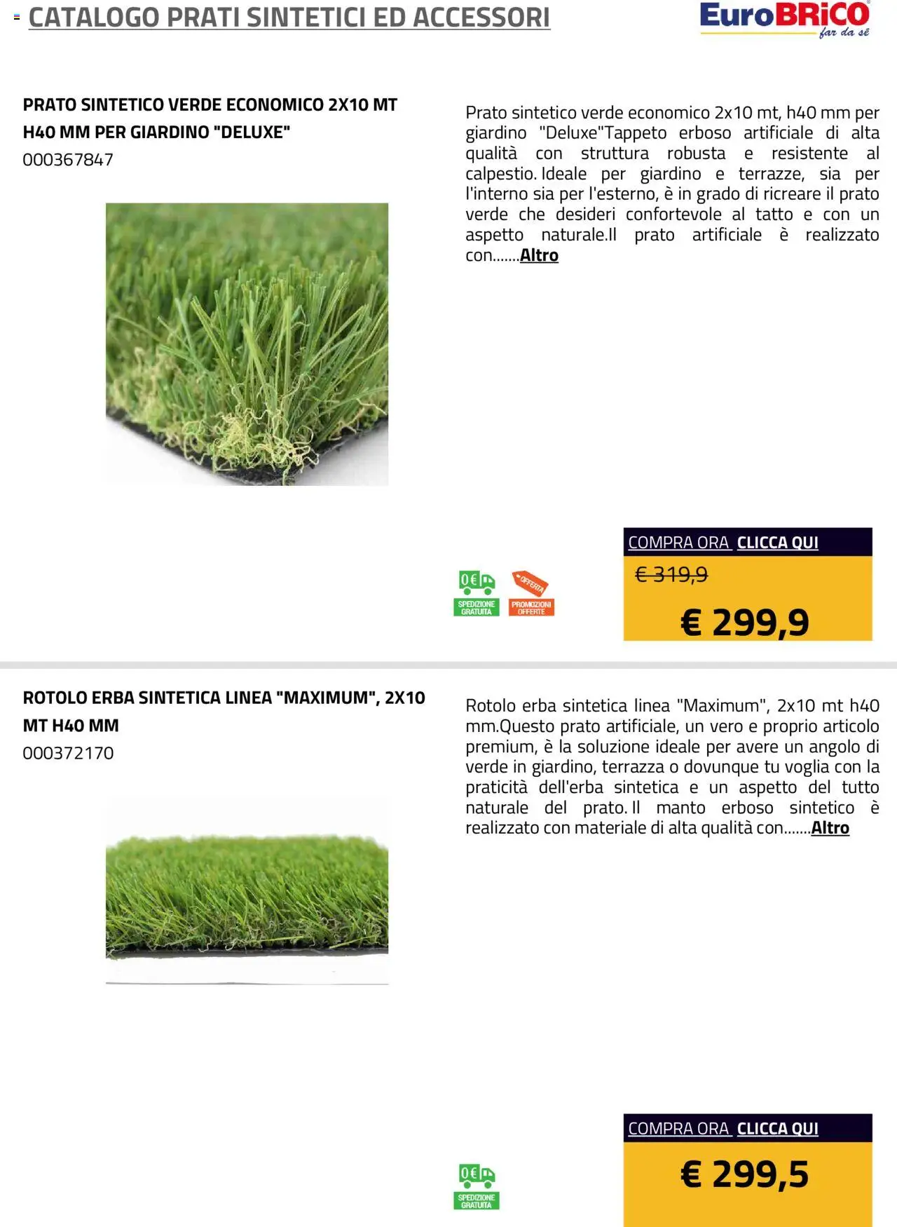 Eurobrico Prati sintetici ed Accessori catalogo - pagina 3 - valido dal 23/07/2025