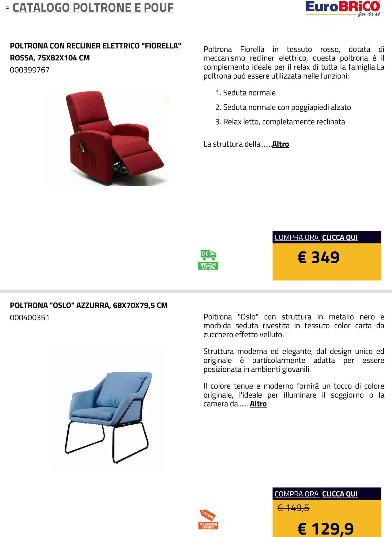 Eurobrico Poltrone e Pouf catalogo - pagina 16 - valido dal 23/07/2025