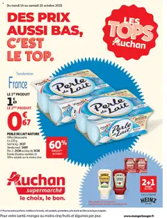 Auchan - Des prix aussi bas, c'est le top dans votre super geldig vanaf 14/10/2025