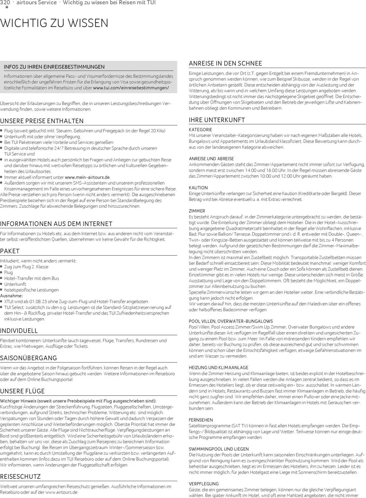 TUI airtours Katalog  Erstklassige Fernreisen 2025/26 - Seite 320 - gültig ab 01.11.2025