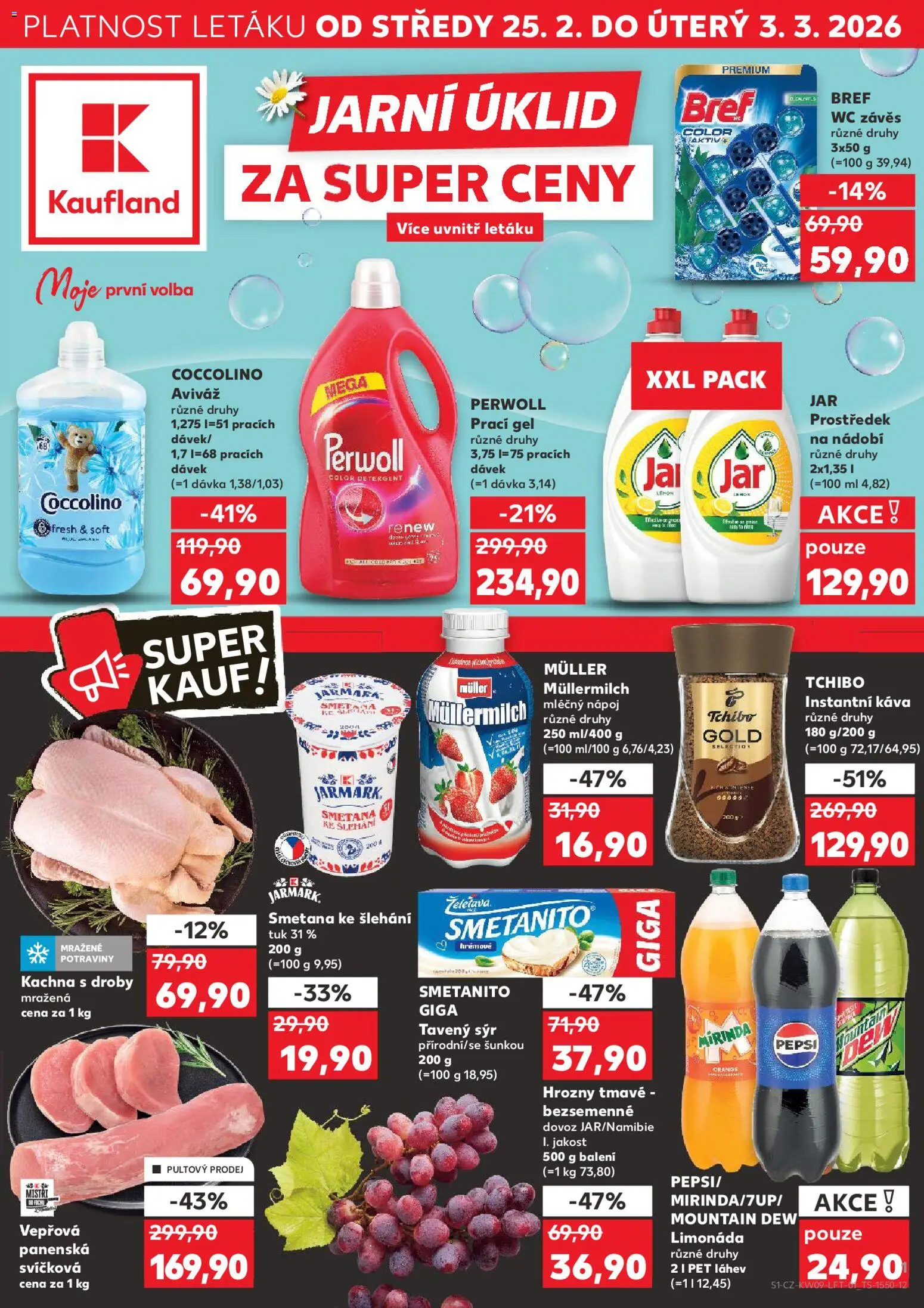 Kaufland leták - strana 1- platný od 25.02.2026