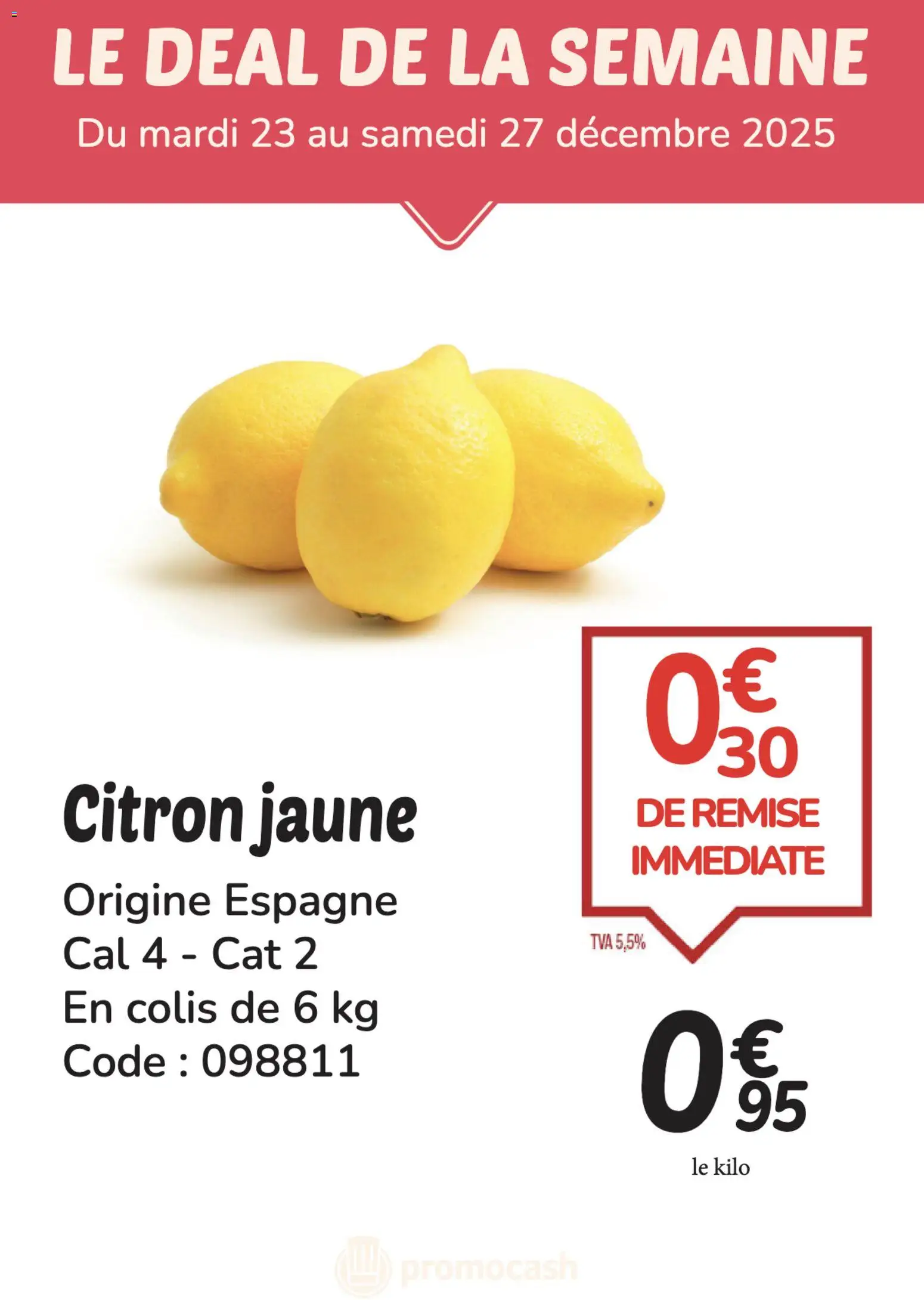 Promocash PROMO citron - page 1 - valable à partir du 23/12/2025