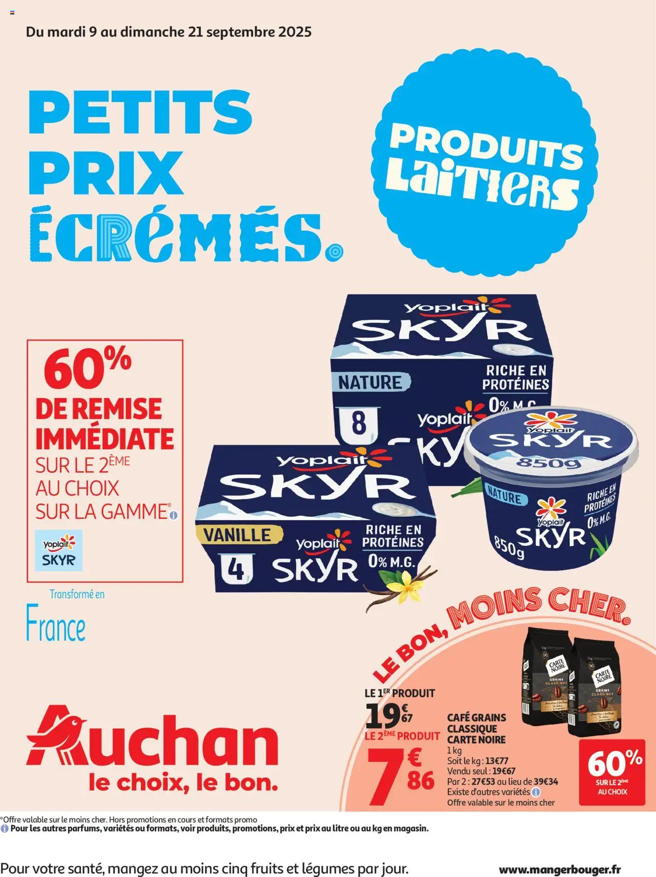 Auchan - Petits prix écrémés - pagina 1- geldig vanaf 09/09/2025