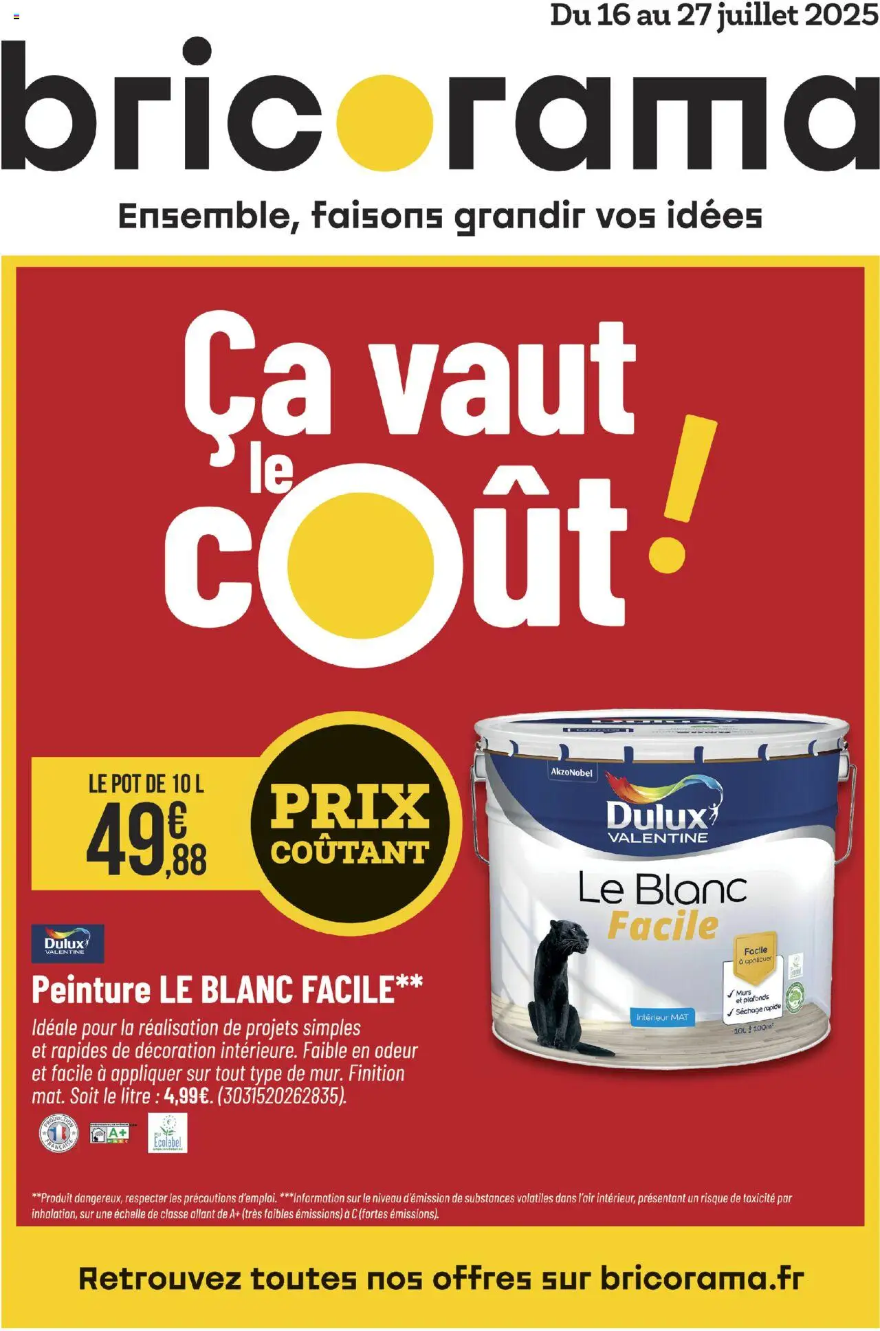 Bricorama catalogue - page 1 - valable à partir du 16/07/2025