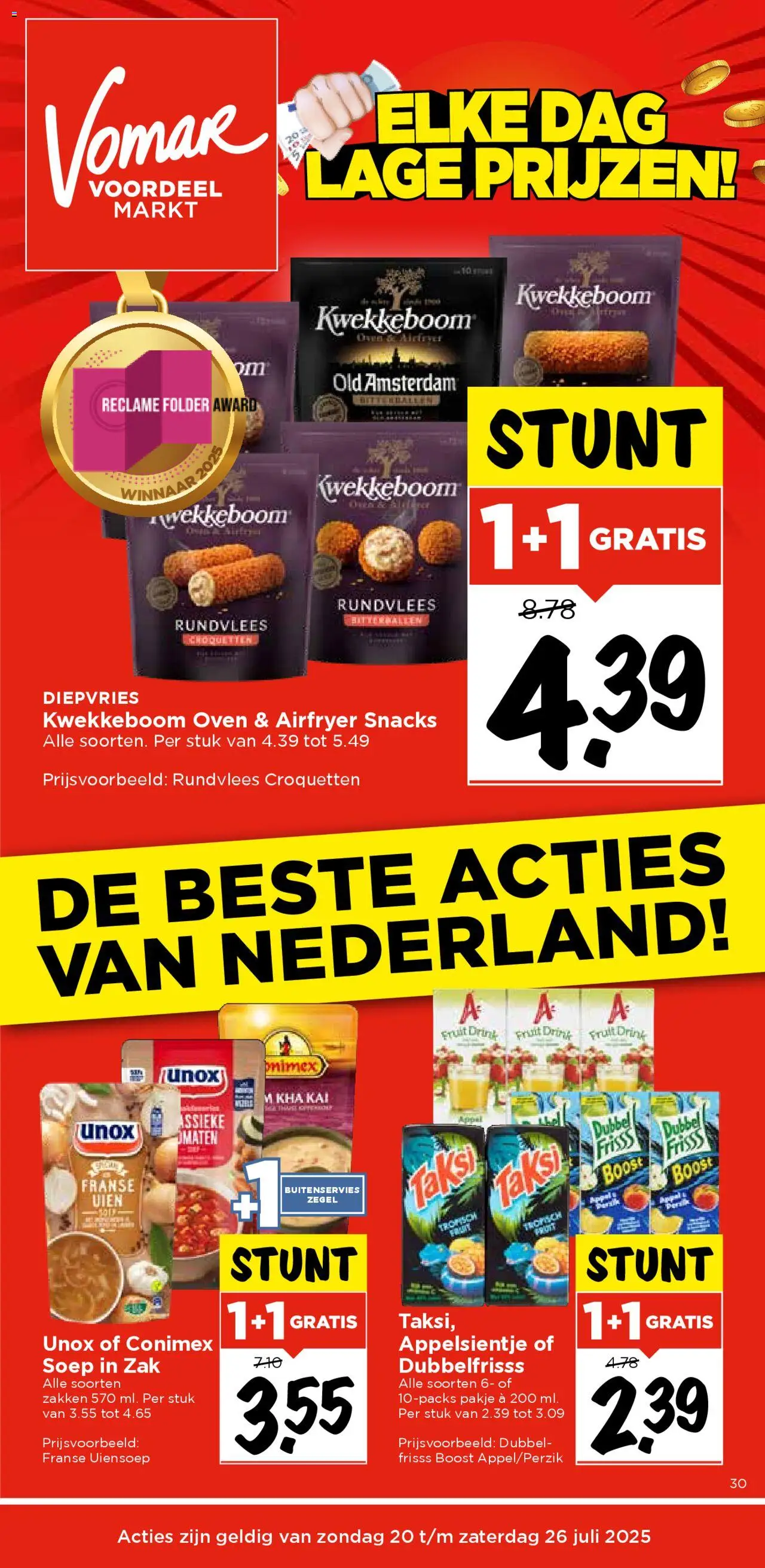 Vomar - Folder week 30 - pagina 1- geldig vanaf 20-07-2025