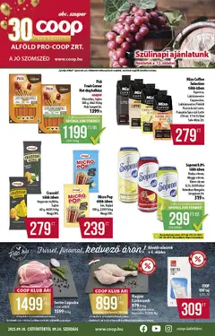 Előnézet COOP - Abc & szuper / Alföld Pro-Coop Zrt. érvényes 2025.09.18.-tól