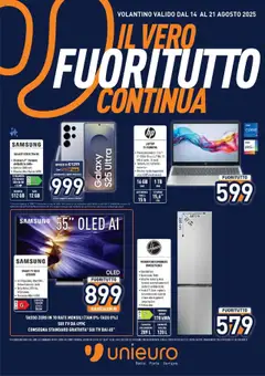 Anteprima Volantino Unieuro	 valida dal 14/08/2025