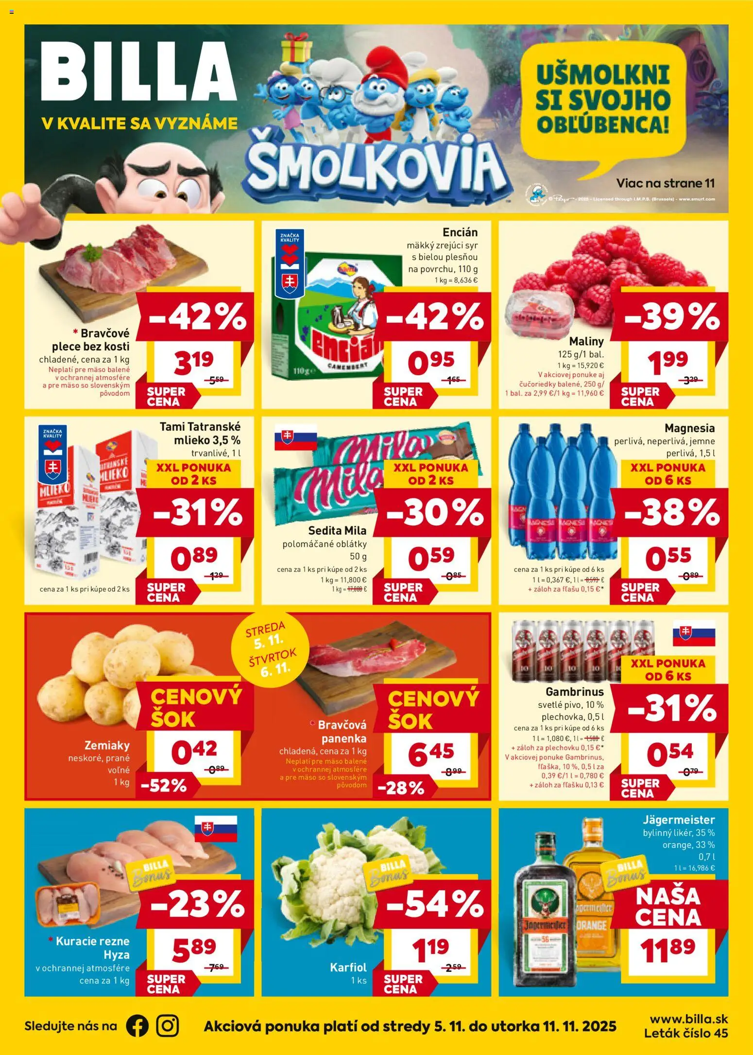 Billa leták - strana 1- platný od 05.11.2025