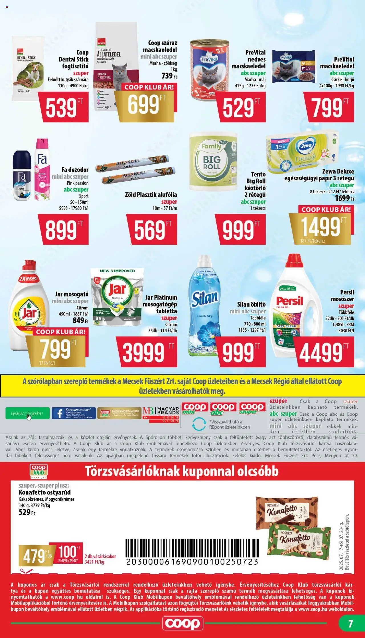 COOP - Mini & Abc & Szuper / Mecsek - 7oldal - érvényes 2025.07.17.-tól
