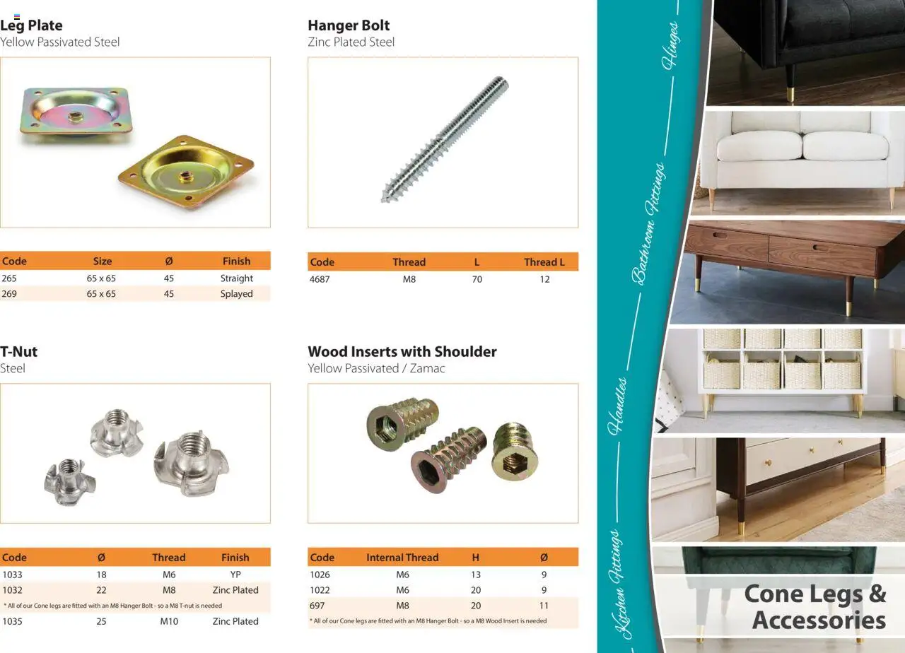 Gelmar - Cone Legs and Accessories - page 1- valid from 12/02/2024
