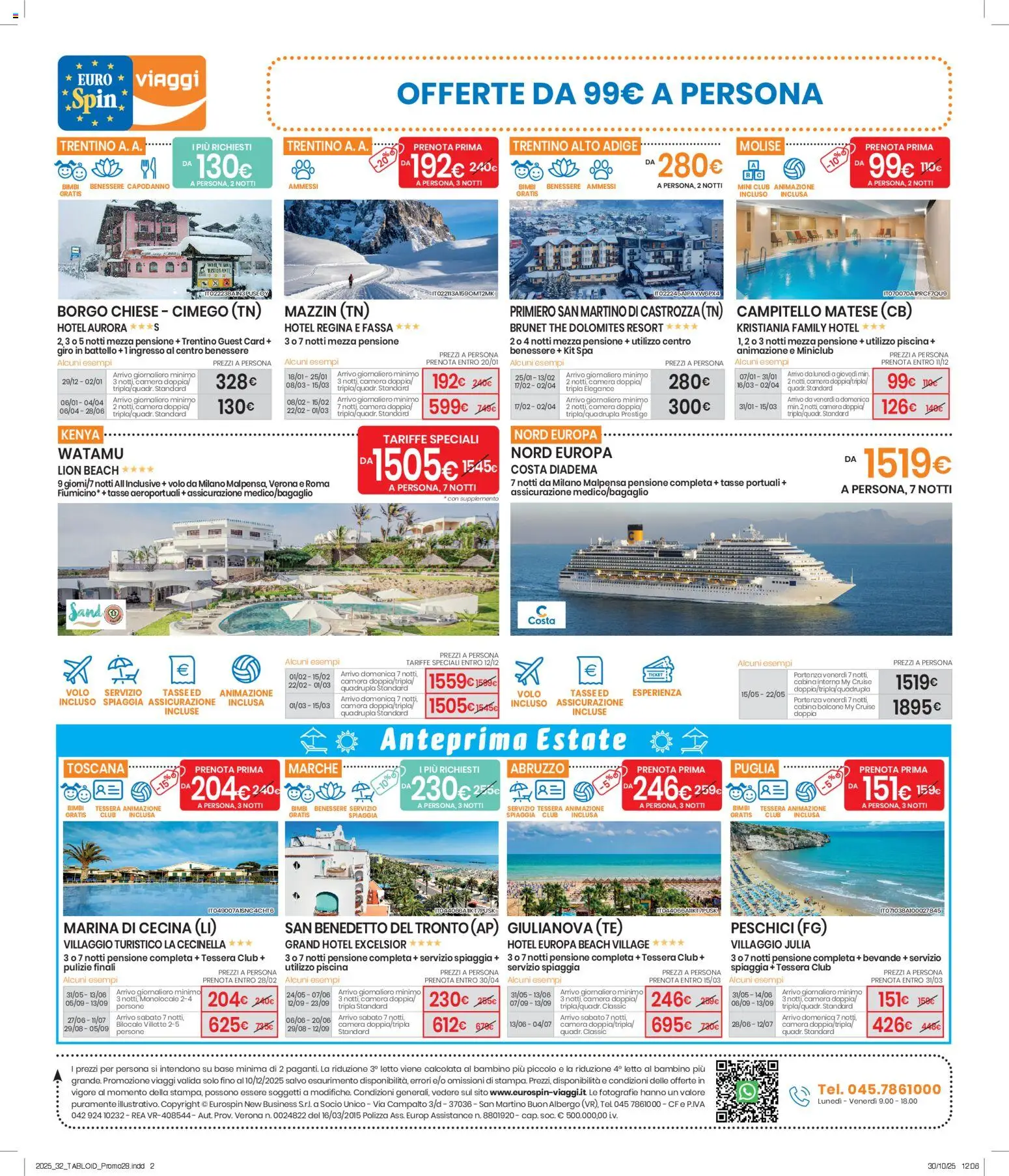 Eurospin Viaggi catalogo - pagina 1 - valido dal 27/11/2025