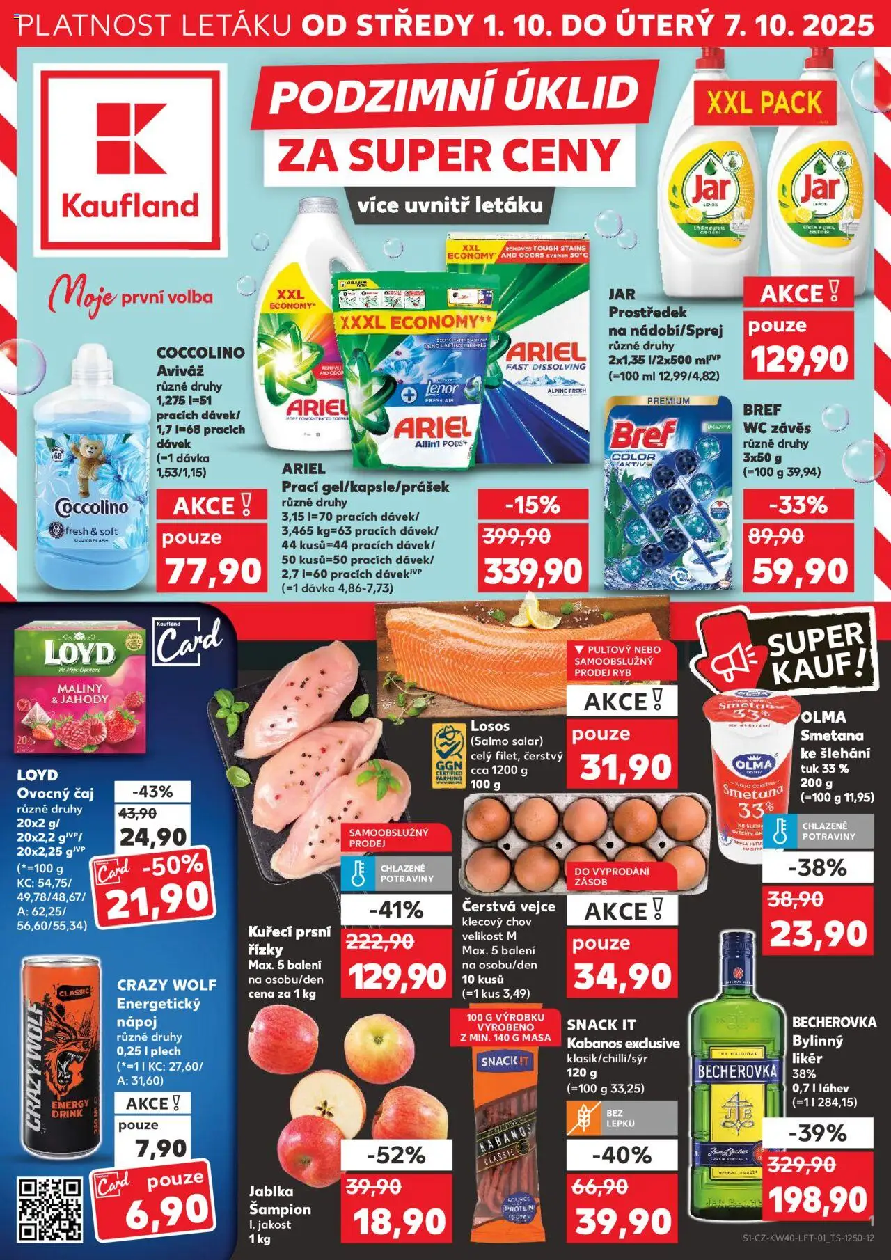 Kaufland leták - strana 1- platný od 01.10.2025