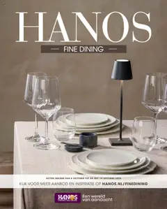 Hanos - Special Fine Dining 2025 geldig vanaf 06-10-2025