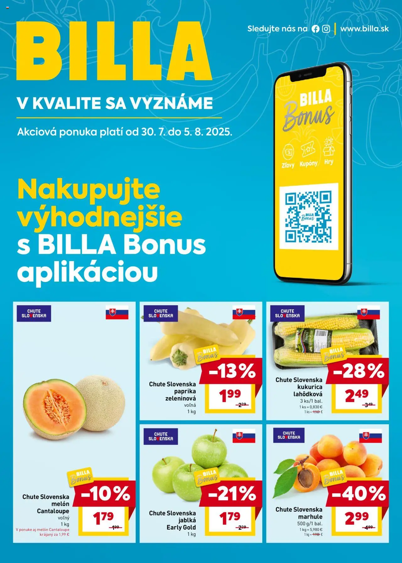 Billa Bonus - strana 1- platný od 30.07.2025