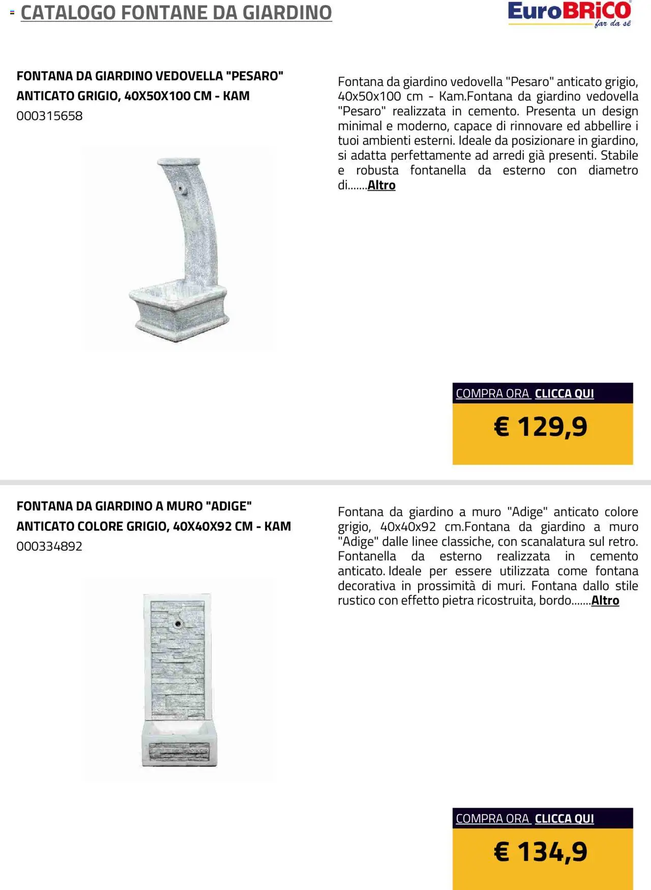 Eurobrico Fontane da Giardino catalogo - pagina 8 - valido dal 23/07/2025