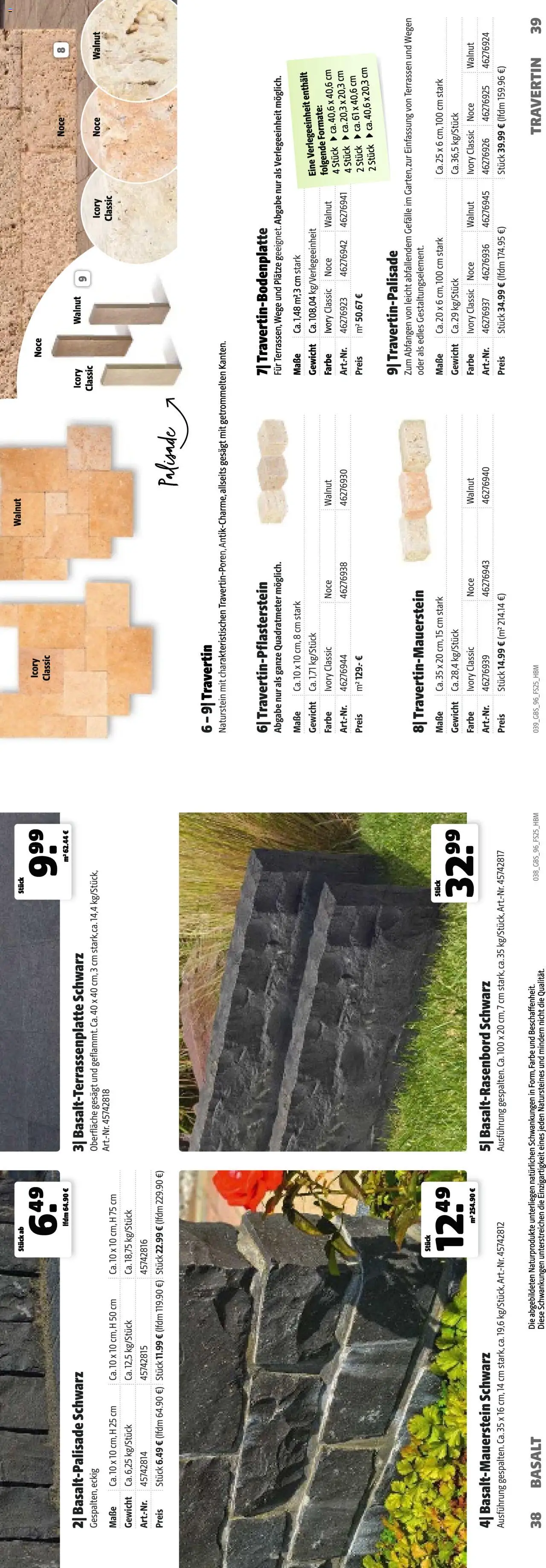 Hagebau Katalog Gartenbaustoffe - Seite 39 - gültig ab 02.03.2025