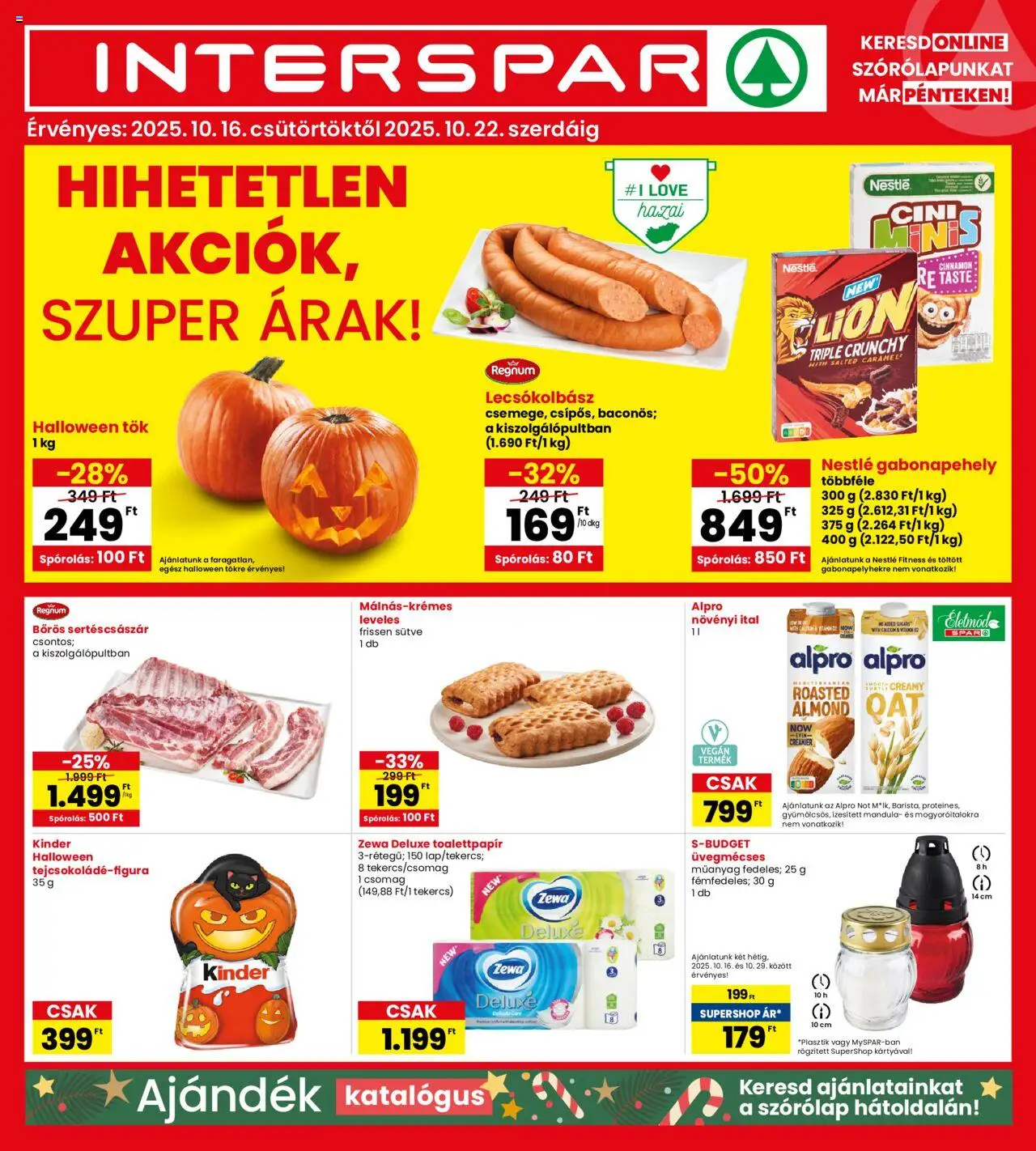 Interspar Akciós újság - 1oldal - érvényes 2025.10.16.-tól